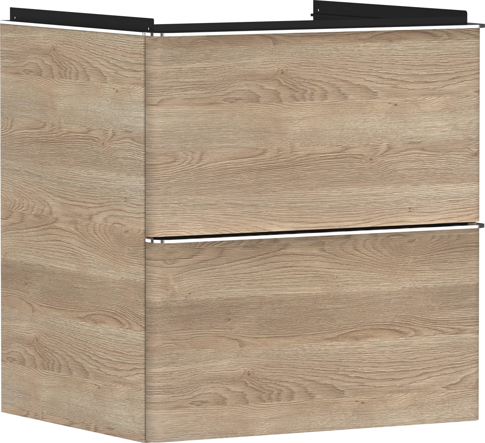 Hansgrohe Xelu Q meubel Natural Oak 580/475 met 2 lades wastafel