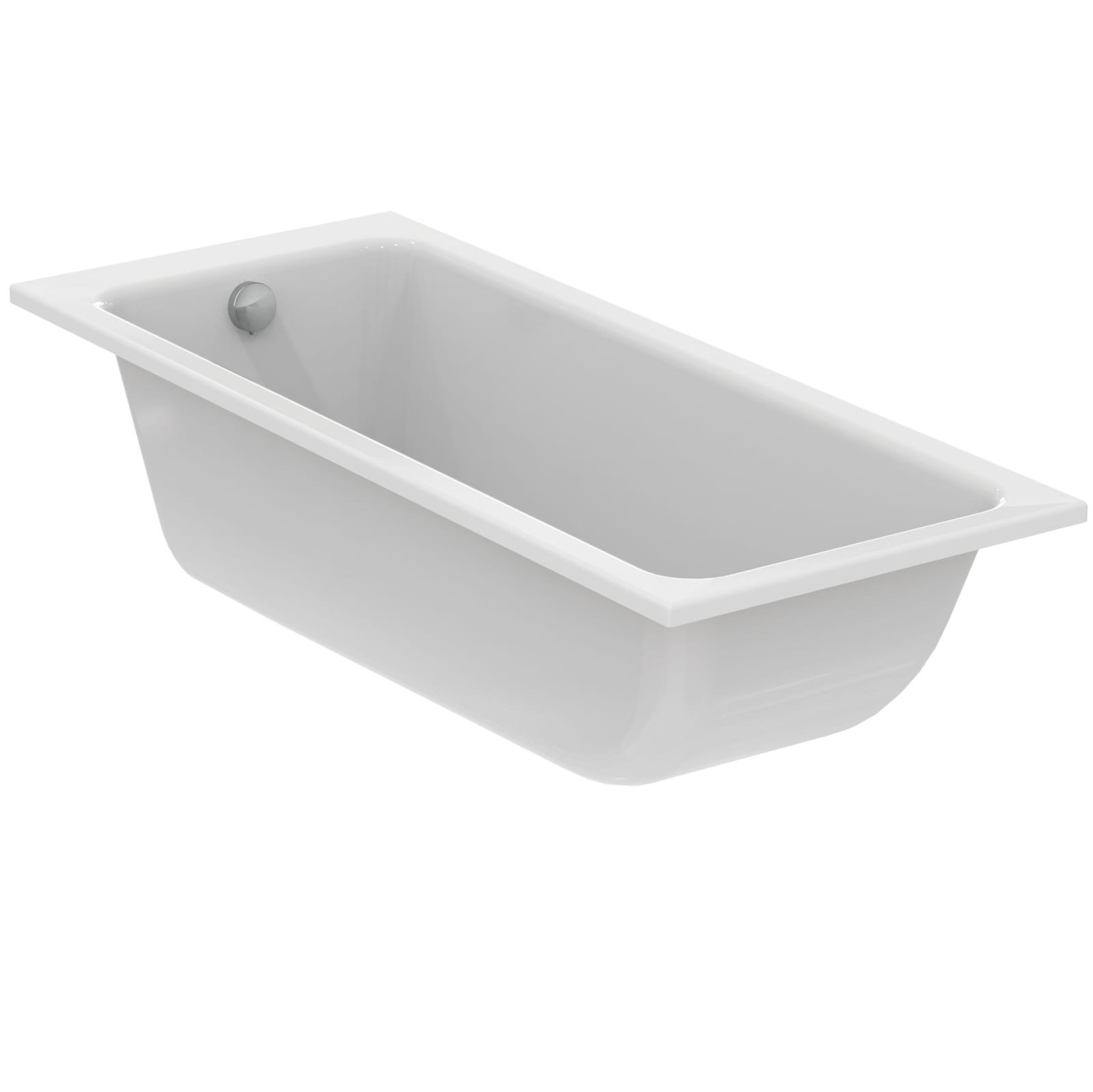 LDV | BAD 1700X700X585 MM GLANZEND WIT, ZONDER KRAANGAT, MET OVERLOOP