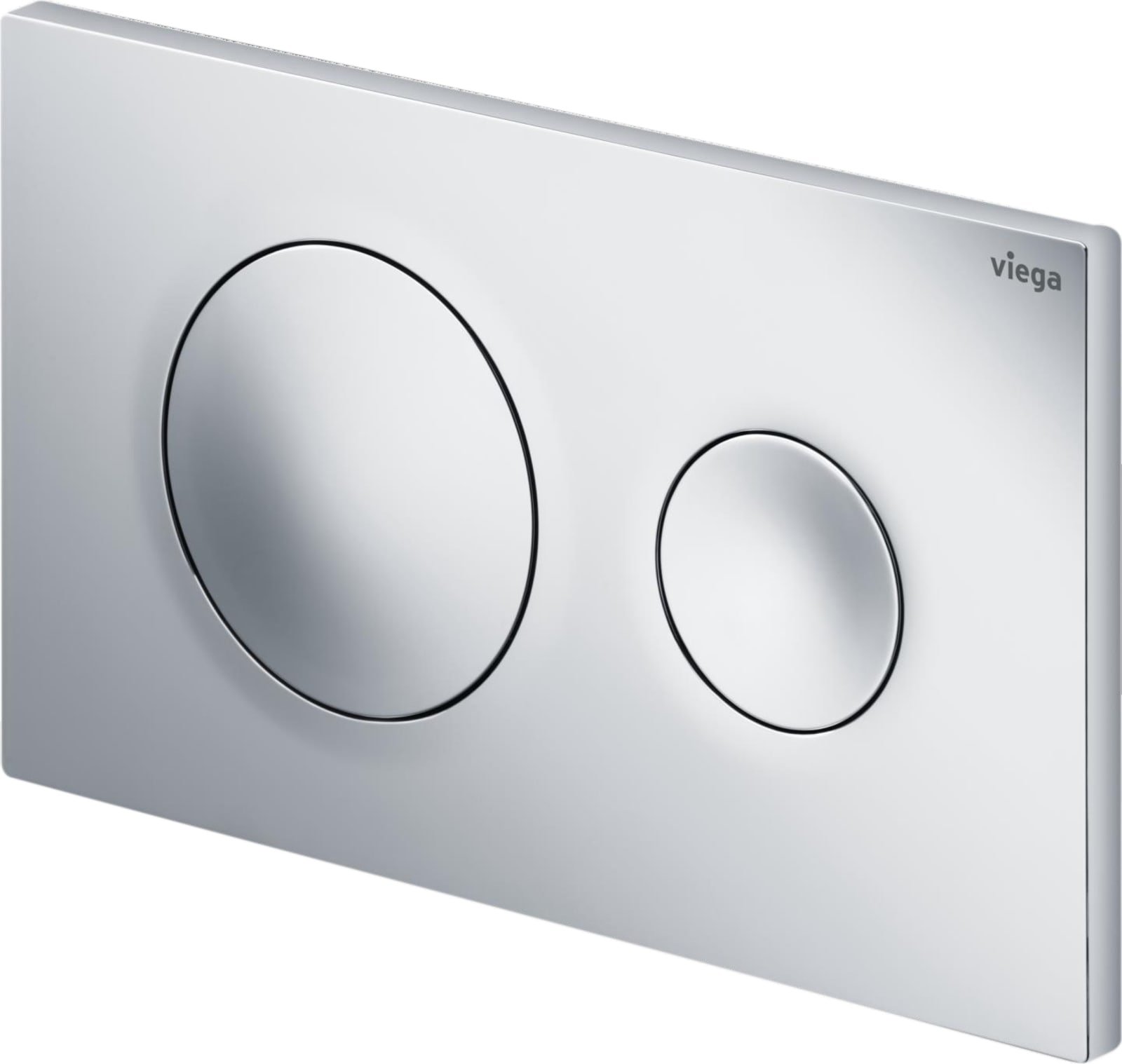 Viega Style20 bedieningsplaat voor Prevista, handmatige spoelbediening van voren of boven, dubbele spoeltechniek alpine-wit