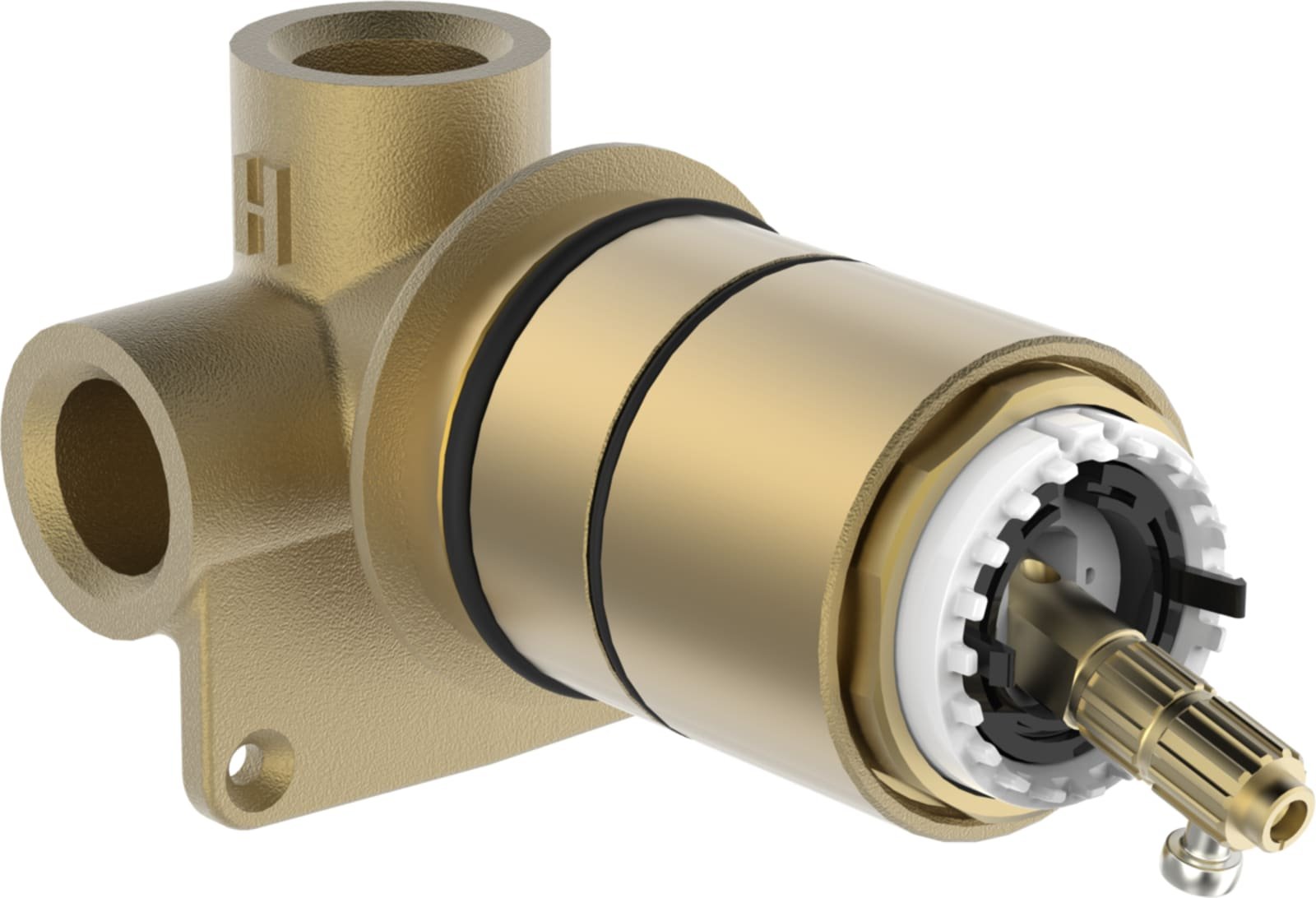 HANSAPINTO HANSAVARIO-inbouwdeel DN15 (/2") voor wandinbouw, aansluitingen 1/2". Minimale inbouwdiepte 50mm