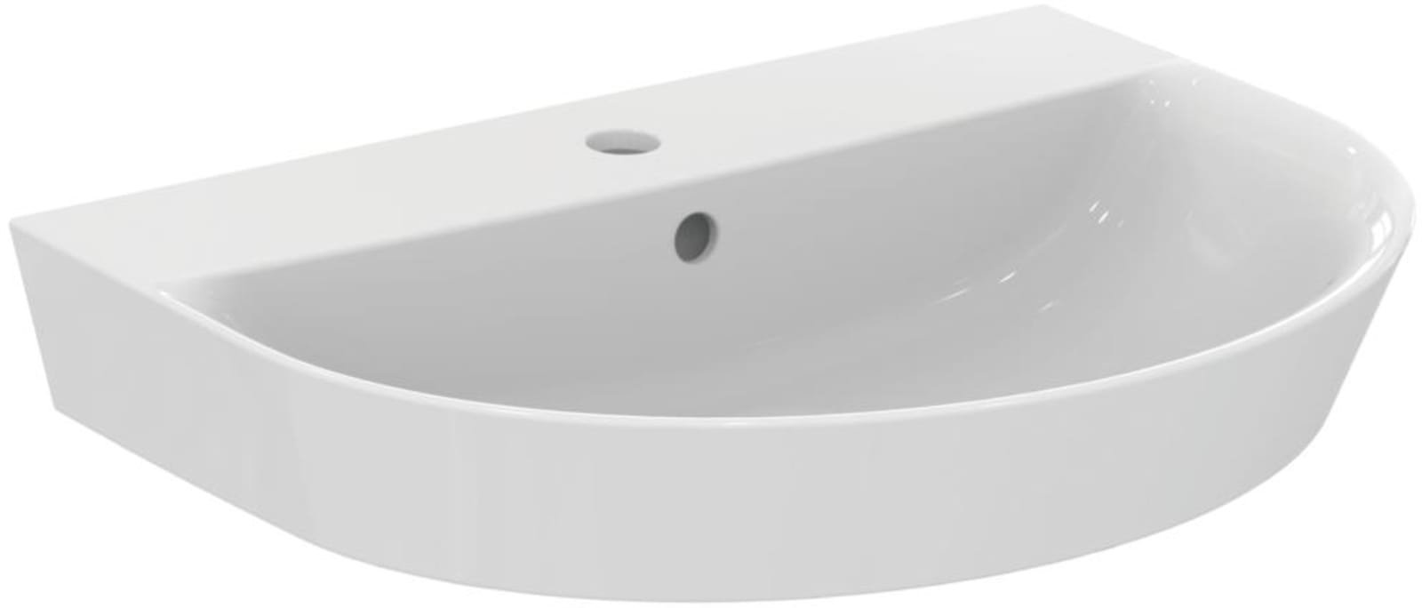 Ideal Standard, connect air wastafel arc 60cm met kraangat met overloop wit