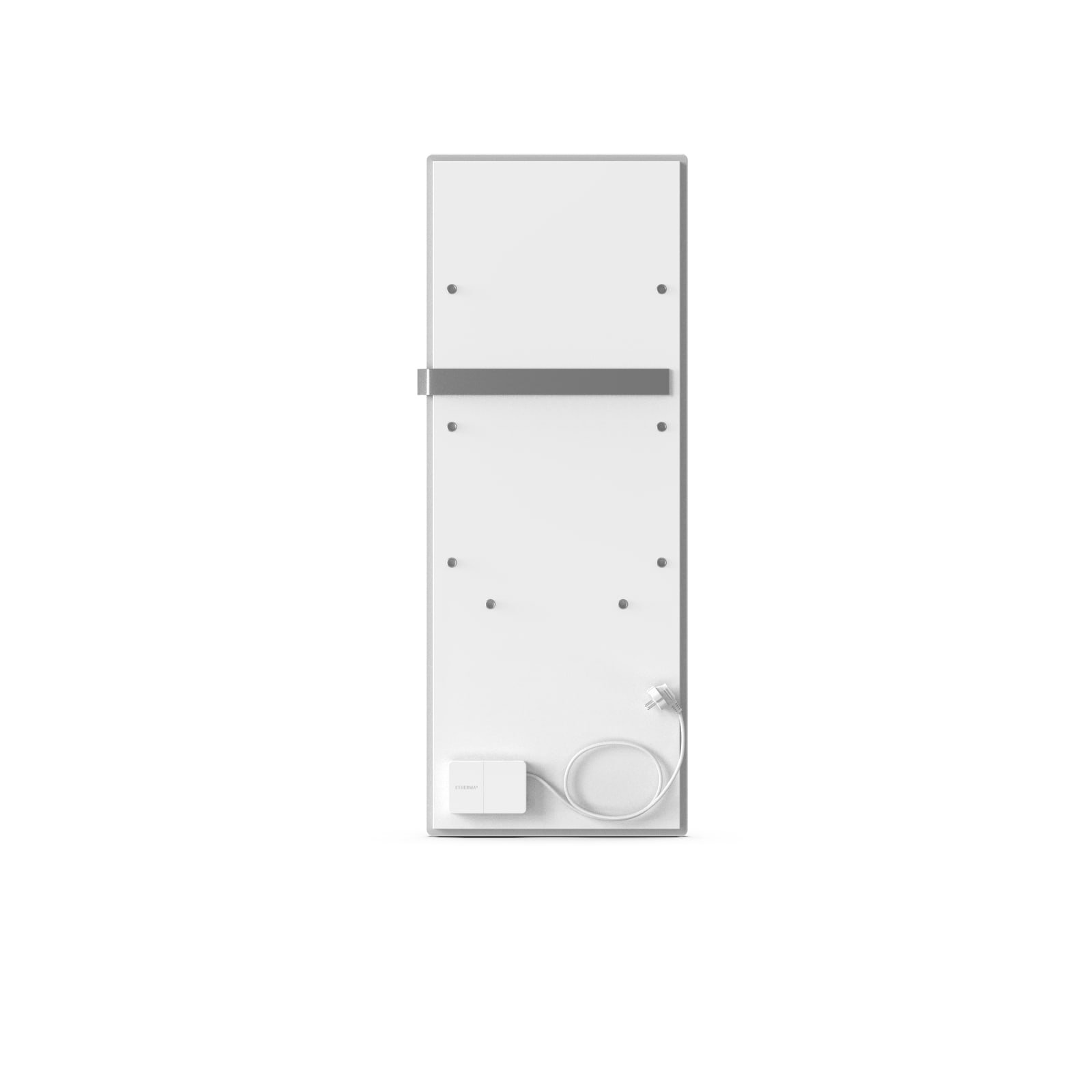 Infraroodpaneel badkamer Smart, zuiver wit glas, 130x50cm, 400W, 230V