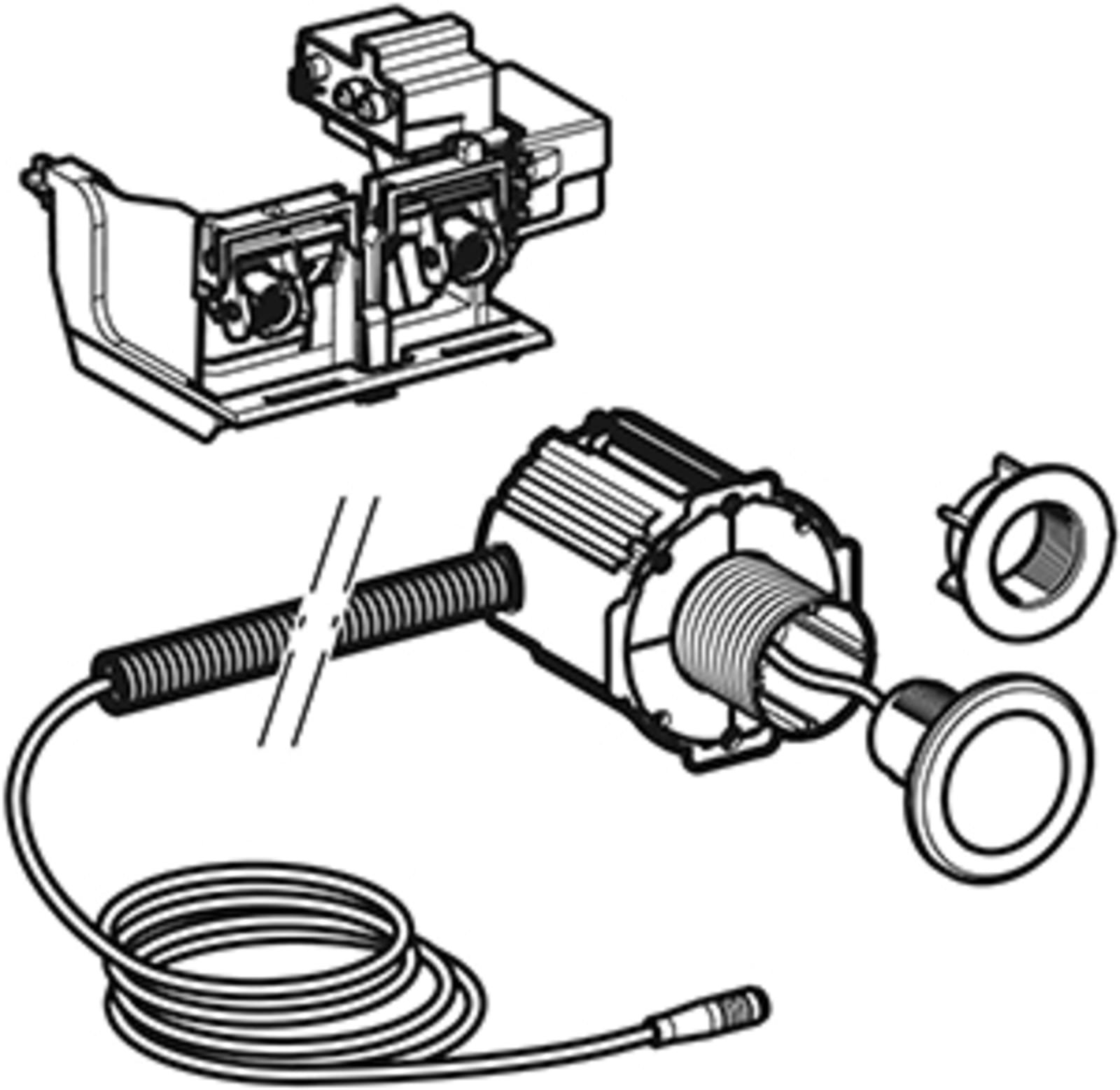 Geberit wc-stu, netv, 2-toets, type 10 infraroodtoets: matzwart (1200669243)