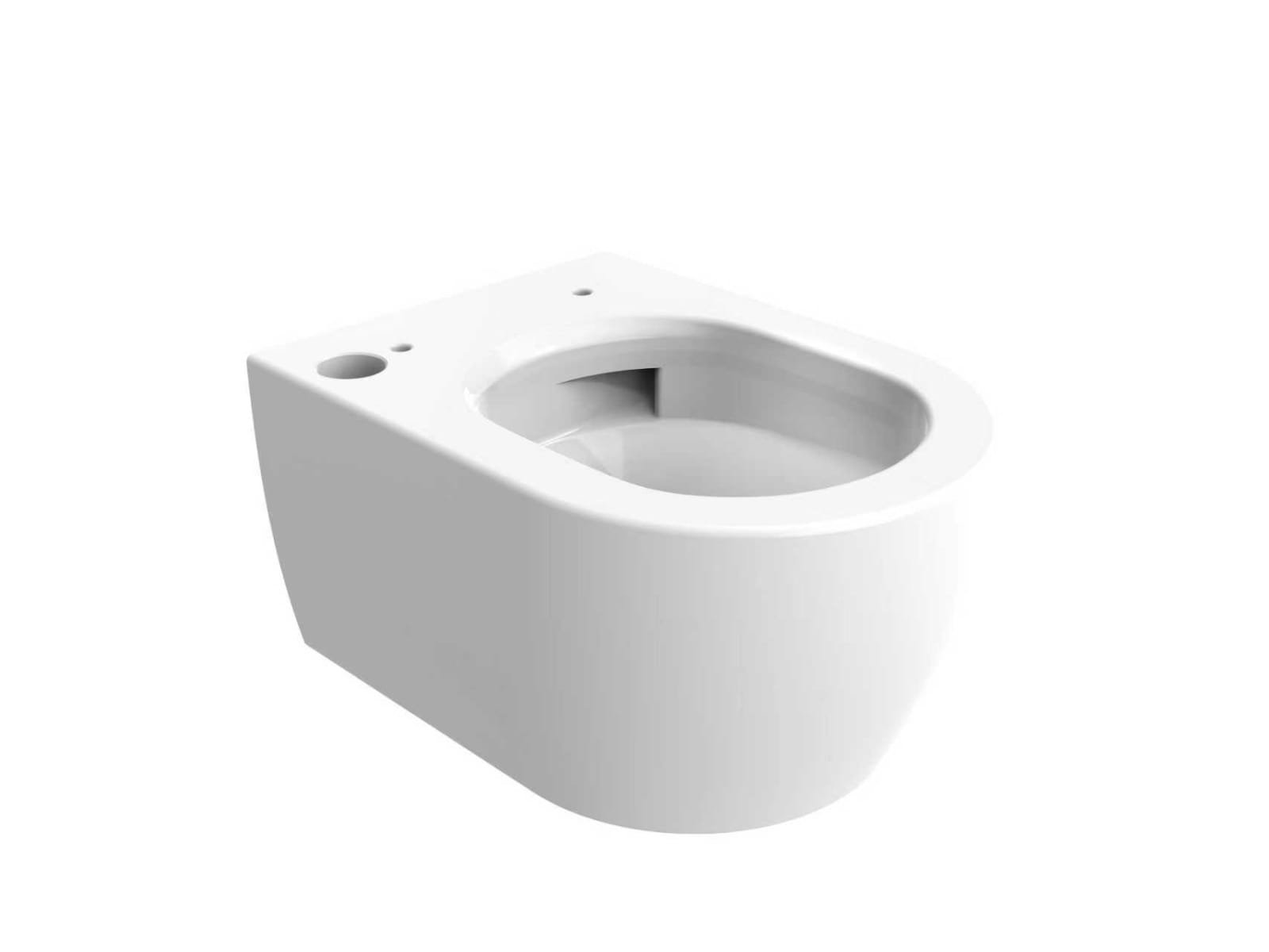 Bidetwash Optima Toilet extra kort model 51cm met roundflush spoeling. Geschikt voor Bidetwash douchzitting 2946586 - Glanzend wit