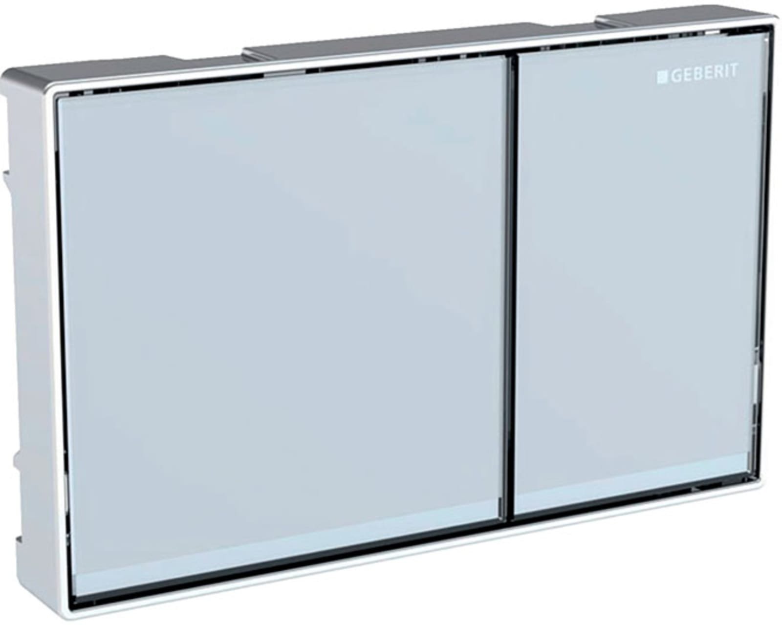 GEBERIT OMEGA60,BEDIENINGSPLAAT,2-TOETS,SQUARE,ZANDGRIJS SPIE./ GL-CHR