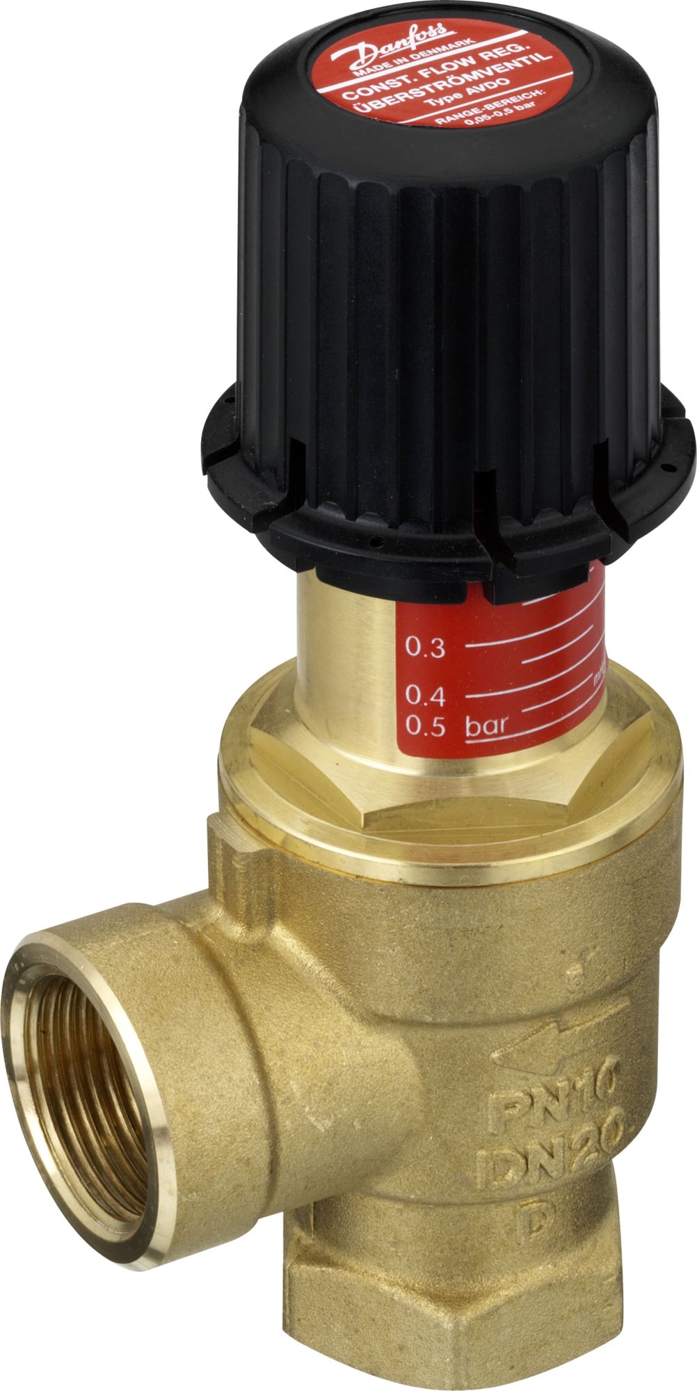 Danfoss overstort drukverschilregelaar AVDO 3/4'' haaks (binnendraad x binnendraad)