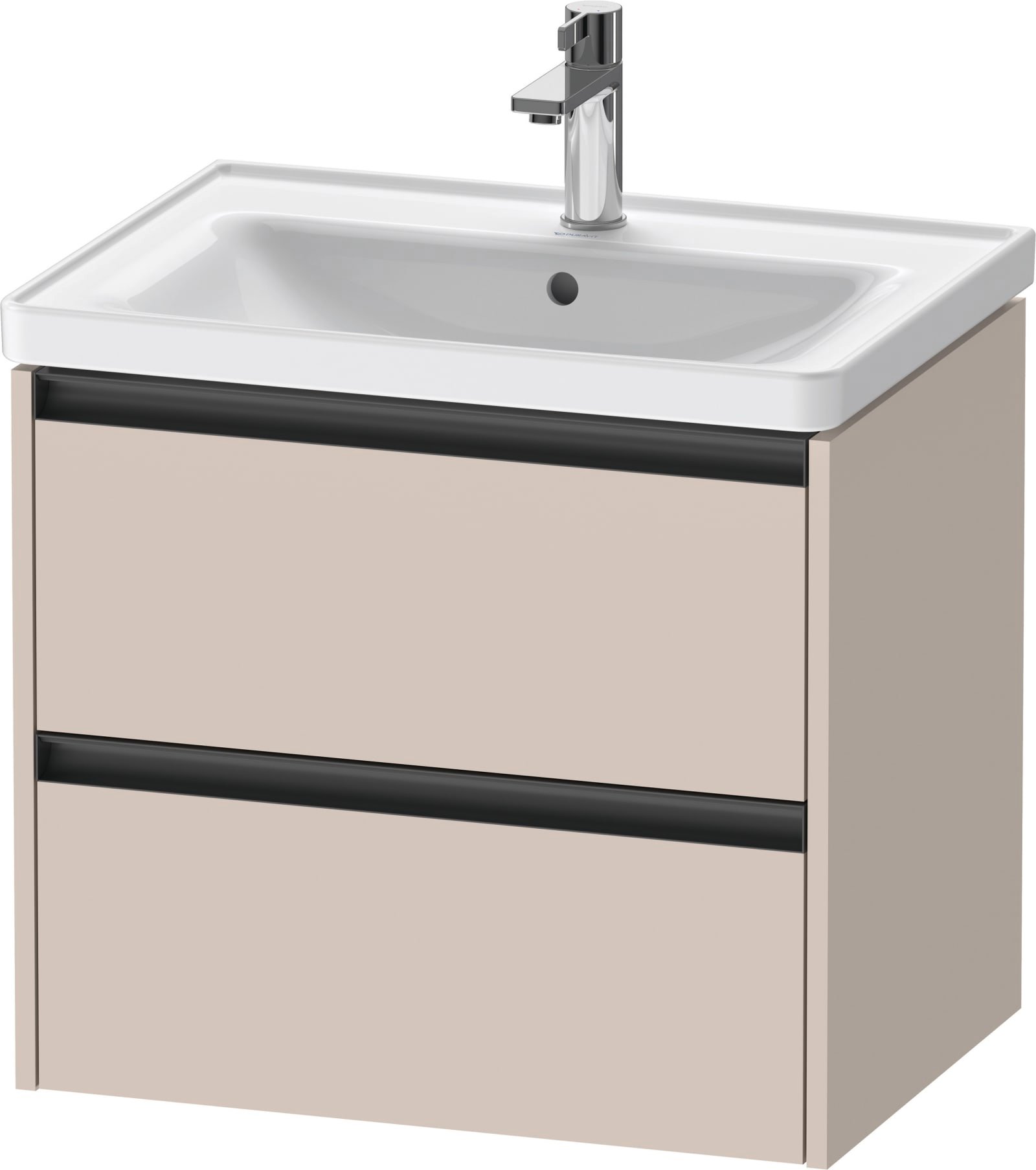 Duravit Ketho.2 Wastafelonderbouw hangend, Taupe Mat, rechthoekig, aantal kleine lades: 2 – K25282091910000