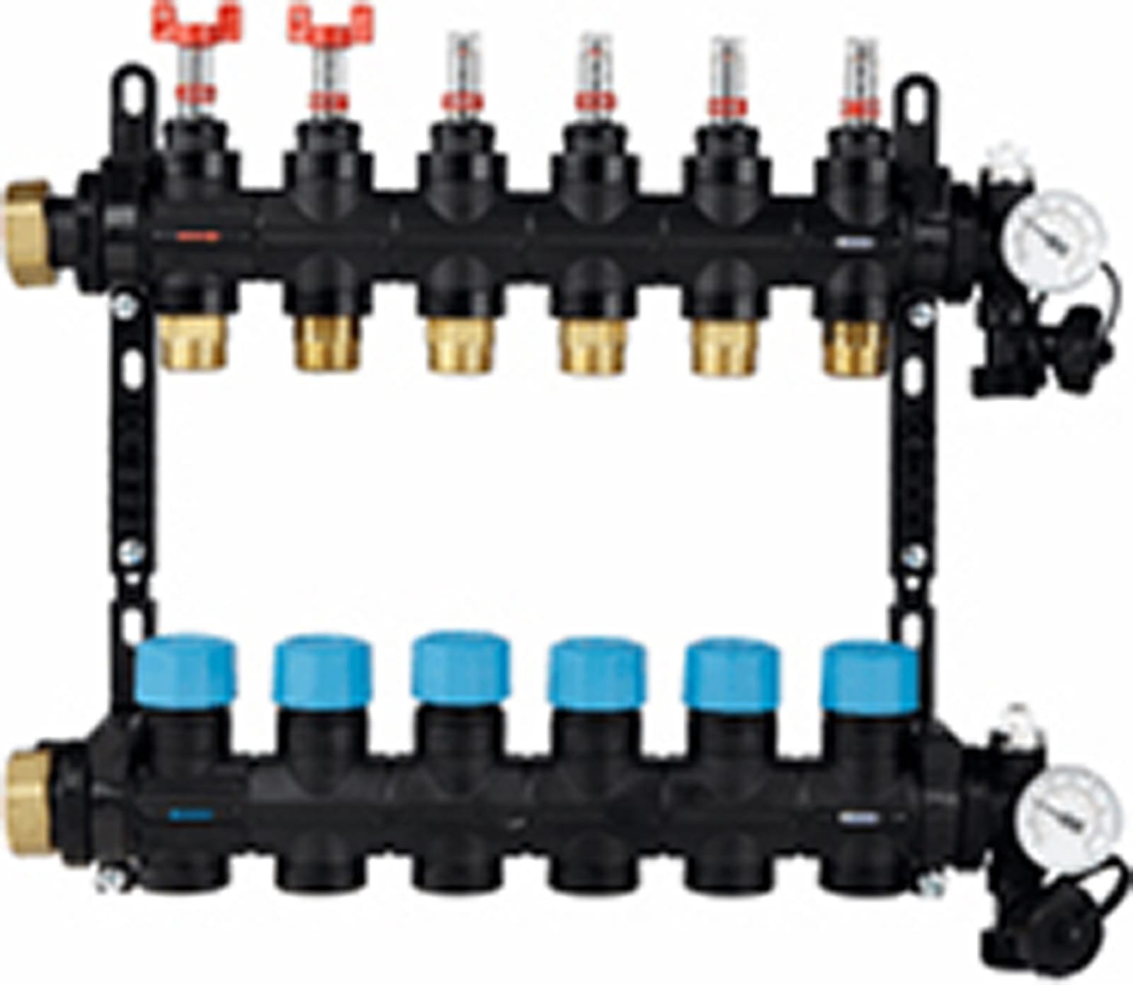 Henco 4-Groeps Comp Verd, Debietm 0-3L, Therm, Vul-Aftapkraan, Ontl x4