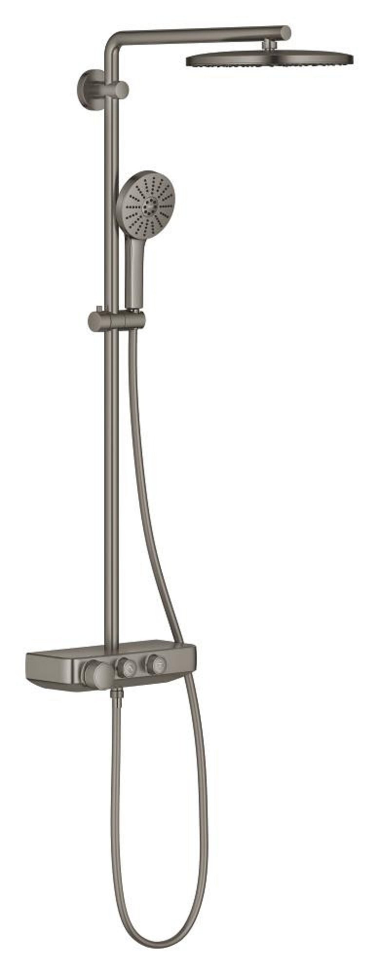 Grohe Euphoria SmartControl 280 Douchesysteem CoolTouch Thermostaat 8.0 L/min Bij 3 Bar Hard Graphite Geborsteld
