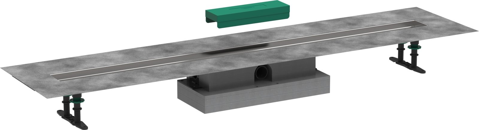 Hansgrohe uBox universal compl.set 1200 te betegelen rechte douchegoot