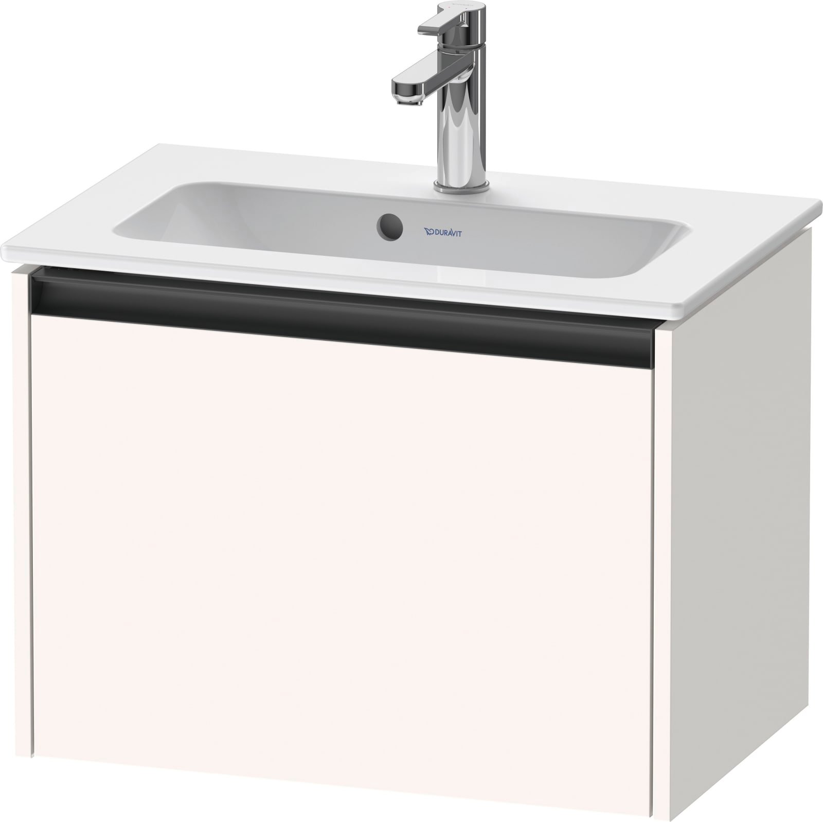 Duravit Ketho.2 Wastafelonderbouw hangend, compact, Wit Supermat, rechthoekig, aantal grote lades: 1 – K25055084840000