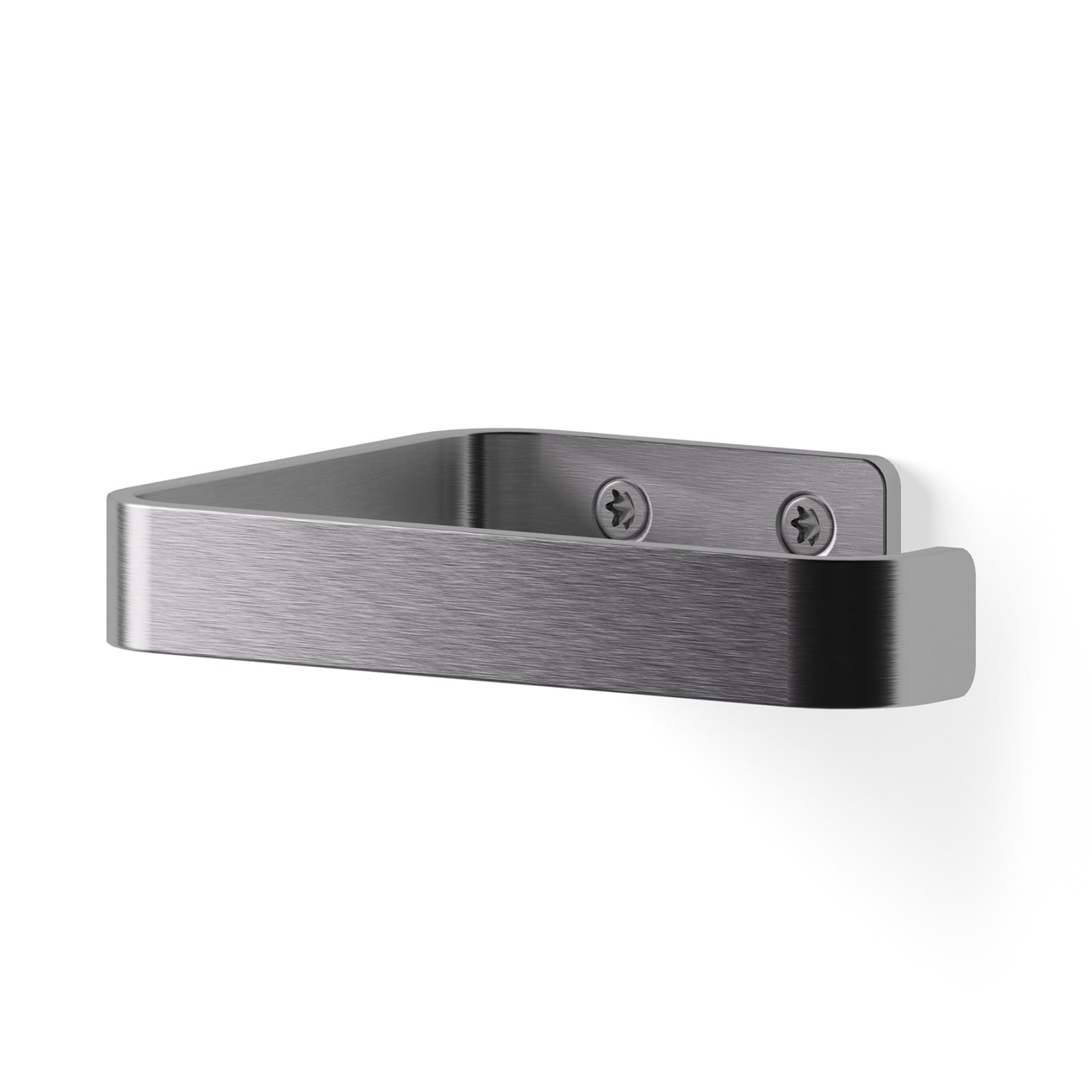 LoooX Roll Curved Wall toiletrolhouder, muurbevestiging, 13 cm, afwerking brushed stainless steel