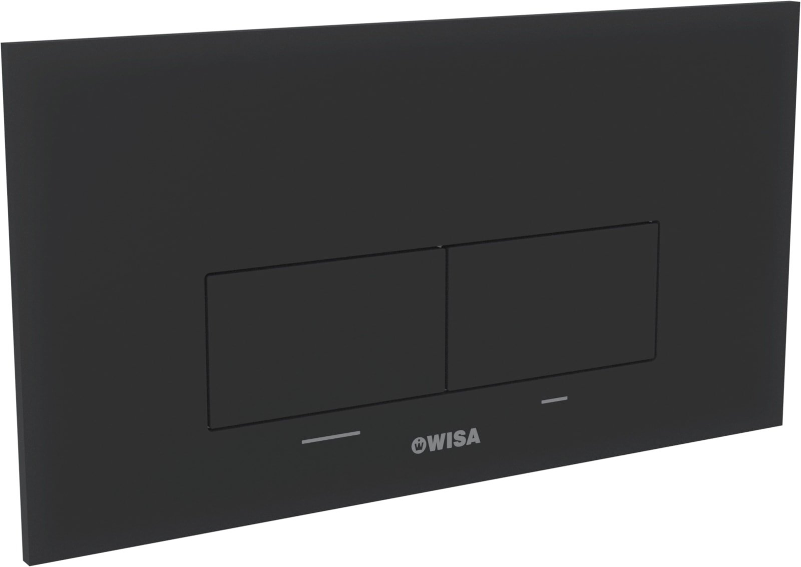 Wisa XT Kantos, bedieningsplaat DF mechanisch, tweeknops, kunststof, hxbxl 8x208x111mm, aluminium mat zwart