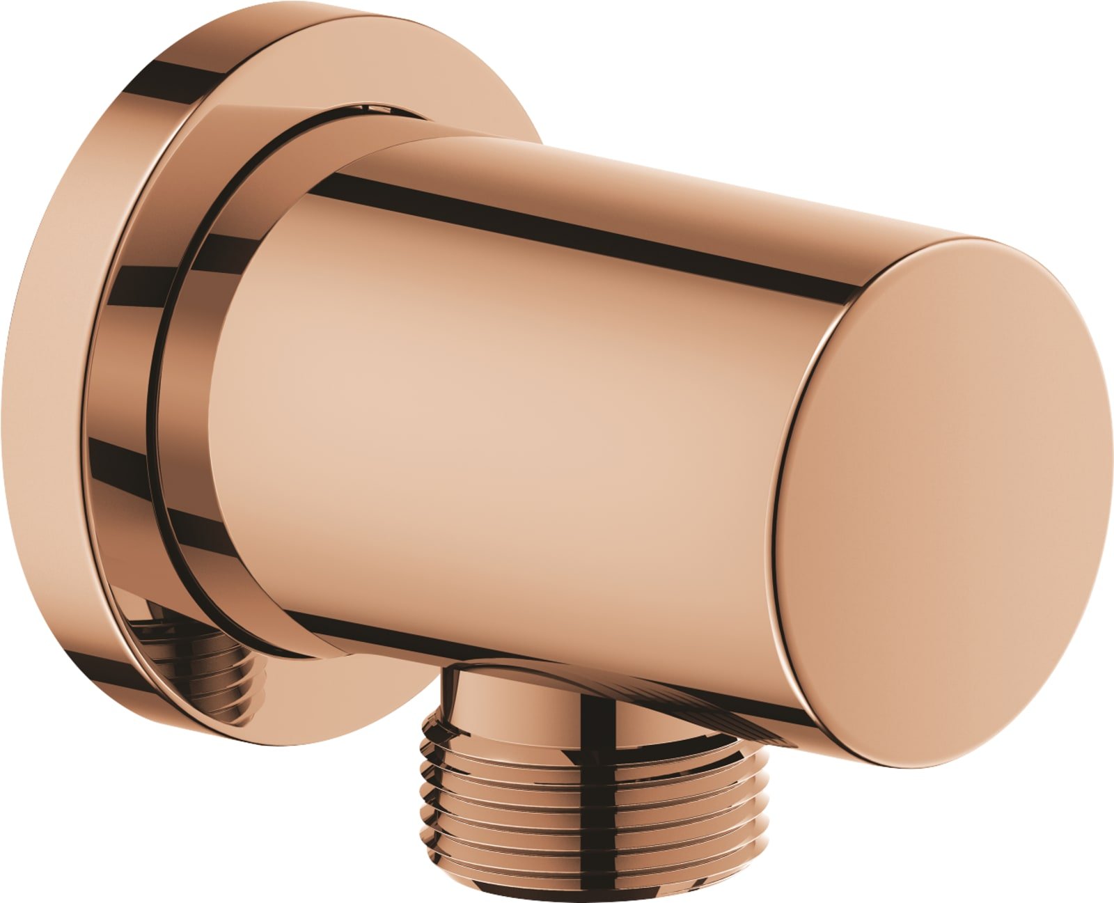 Grohe Rainshower wandaansluitbocht met een ronde rozet, kleur warm sunset