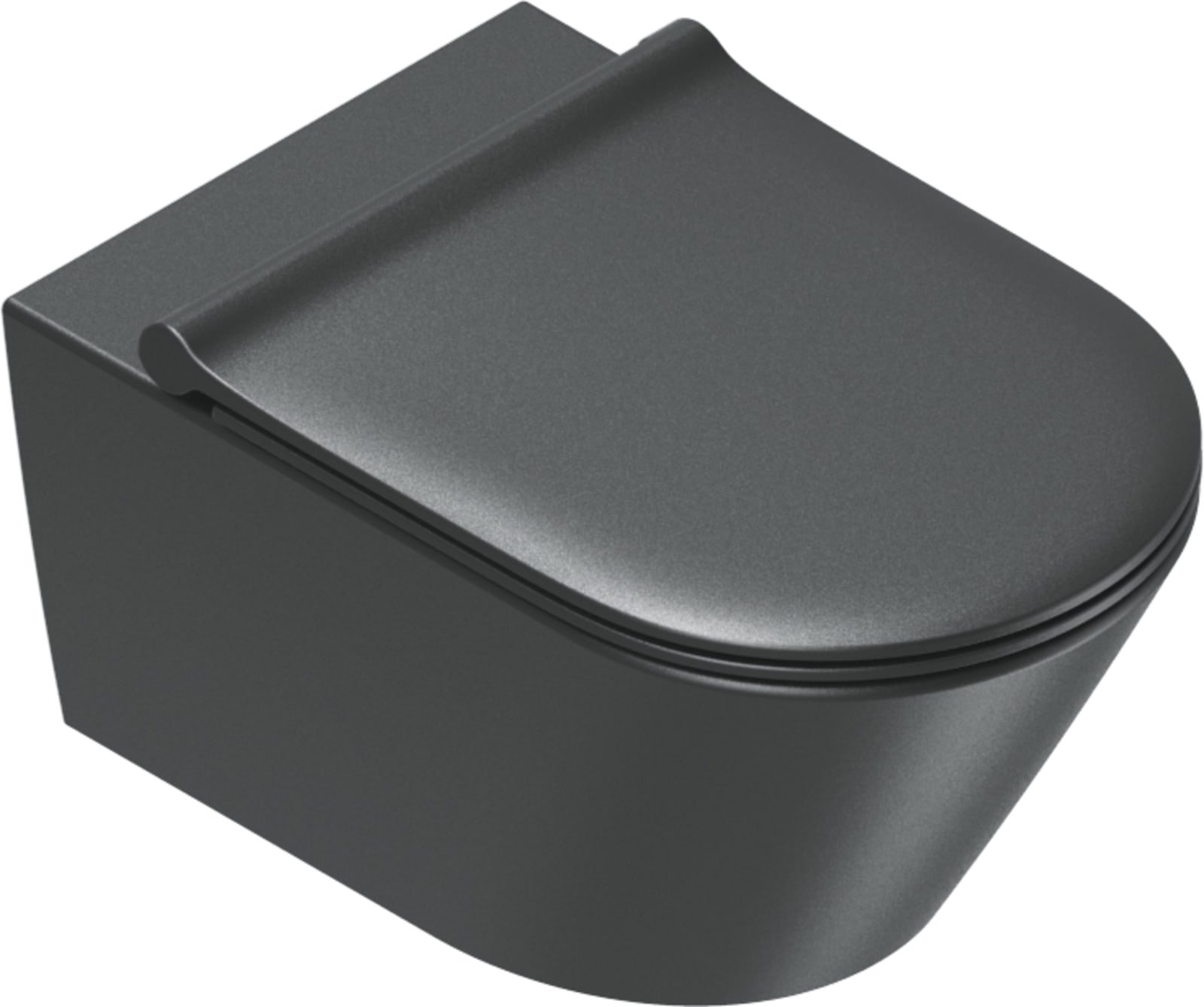 Catalano Zero Wandtoilet 55cm met Upfix bevestiging, Silenttech 3.0,Twinglaze.S.Black Mat zwart