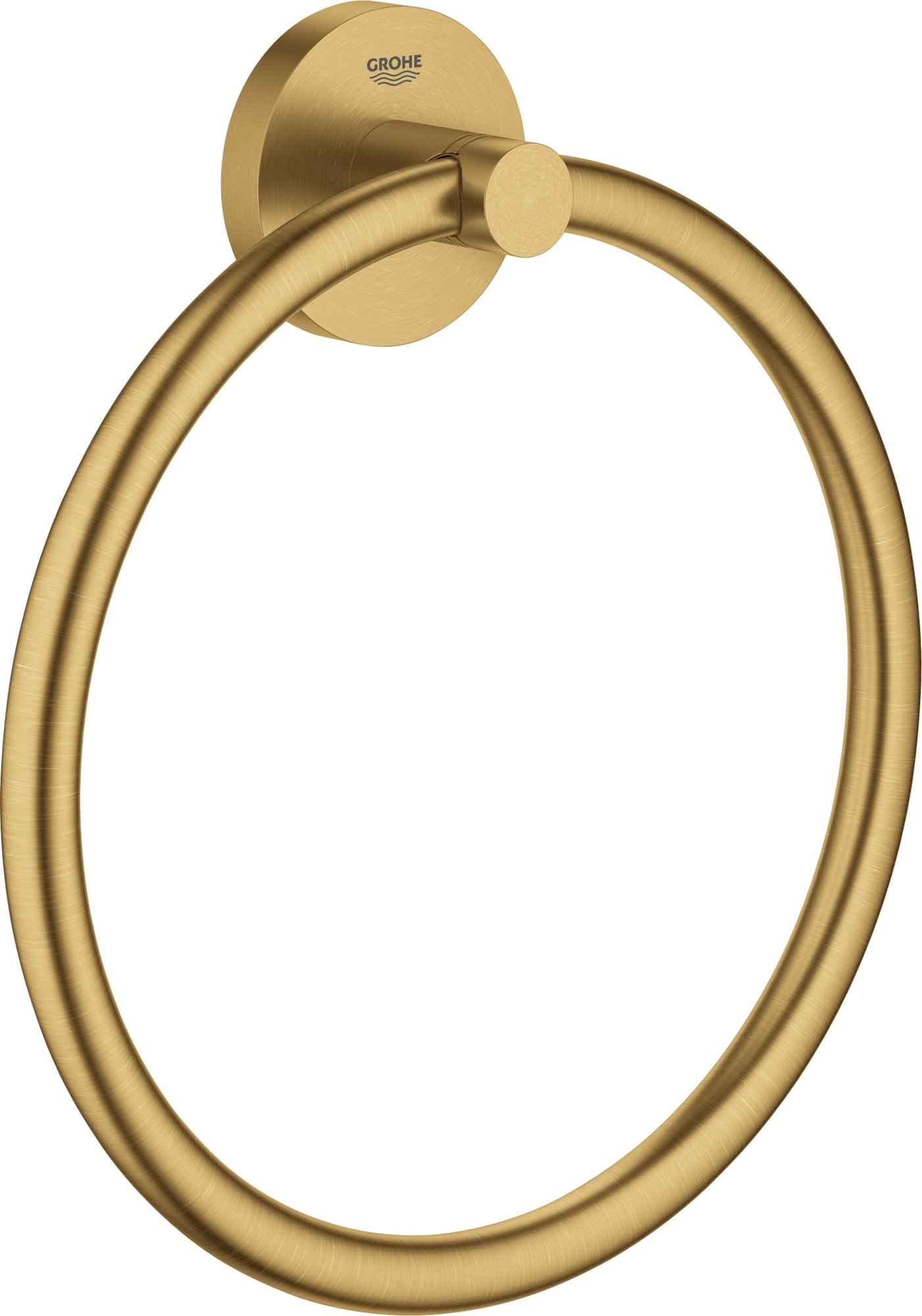 Grohe Essentials, Handdoekring rond, wand, 1-gats, 180mm diameter, cool sunrise geborsteld