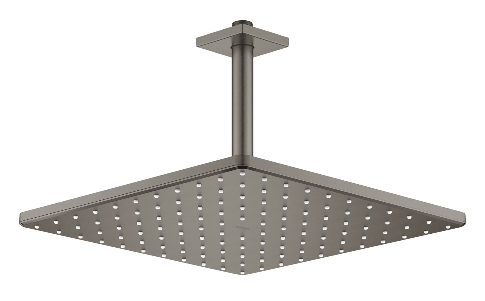Grohe Rainshower SmartActive, Hoofddoucheset, Mono, vierkant, plafond, 310mm kop, 1x straalsoort 142mm arm, hard graphite geborsteld