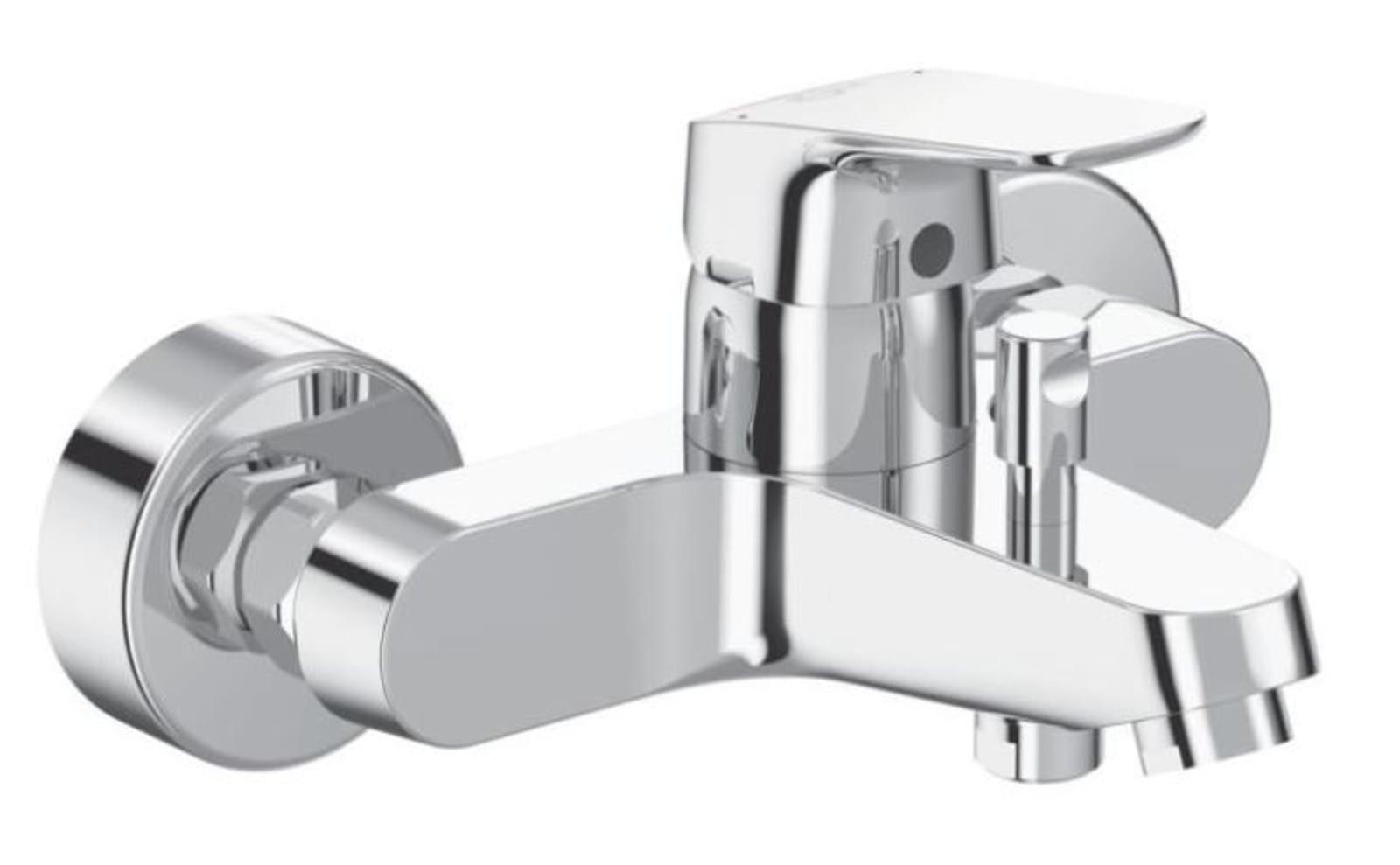 Ideal Standard Ceraflex, Badmengkraan, wand, eengreeps, 2-gats, 1/2", omstelinrichting, met koppelingen, chroom