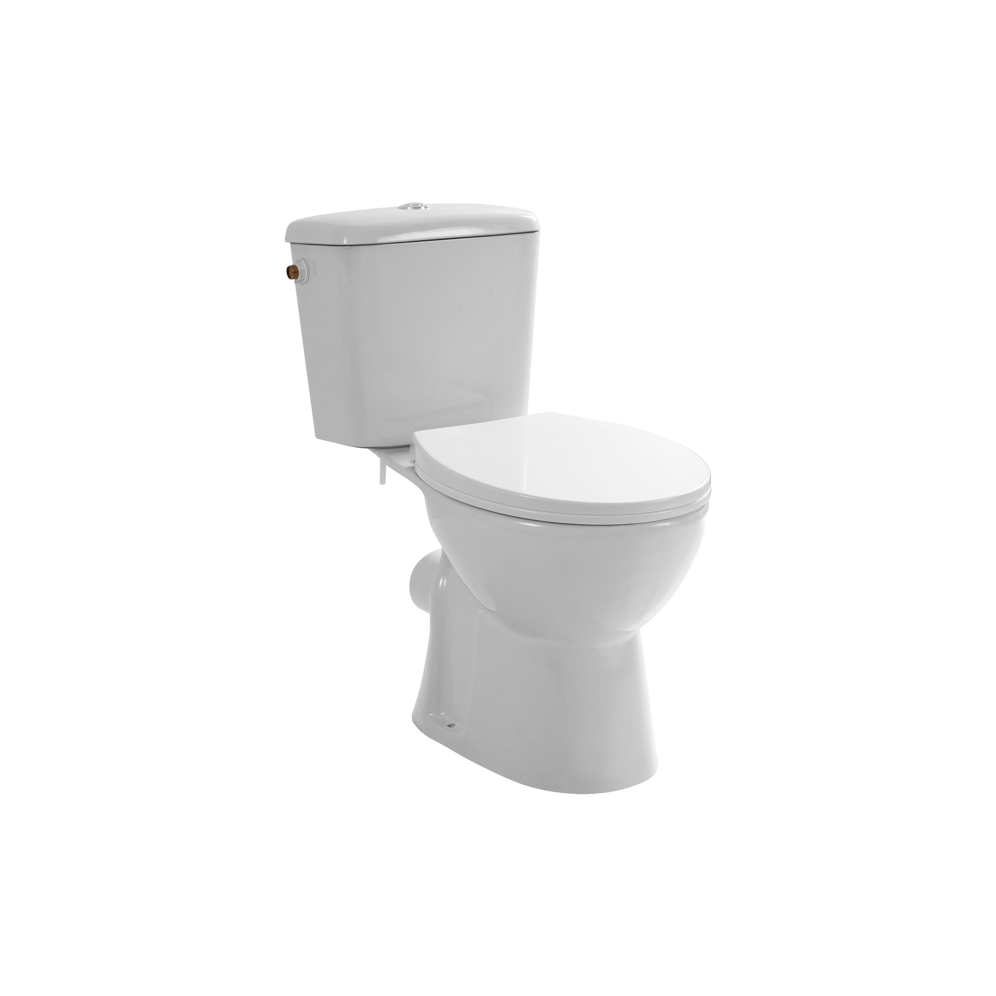 ALONI PRO DUOBLOK - STAAND TOILET - RANDLOOS - P-TRAP - MUURUITLAAT - MET RESERVOIR - MET SPOELMECHANISME - DUBBELE SPOELFUNCTIE 4/6L - MET ZITTING - SOFTCLOSE - QUICK RELEASE - 39X73X67 CM - WIT thumbnail 4