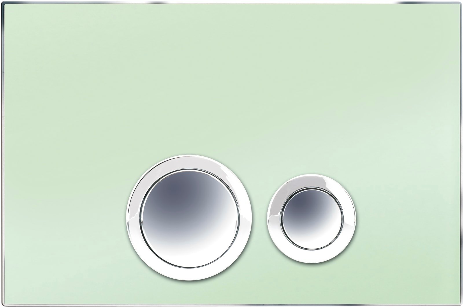 Rezi bedieningspaneel Design Glas, Jadegroen, met druktoetsen in verchroomd kunststof