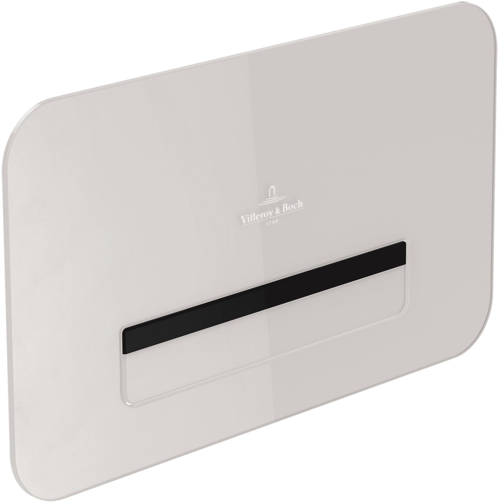 Villeroy&Boch ViConnect installatiesystemen WC-bedieningsplaat 200G, hoekig 269x161x13mm Glass Glossy White