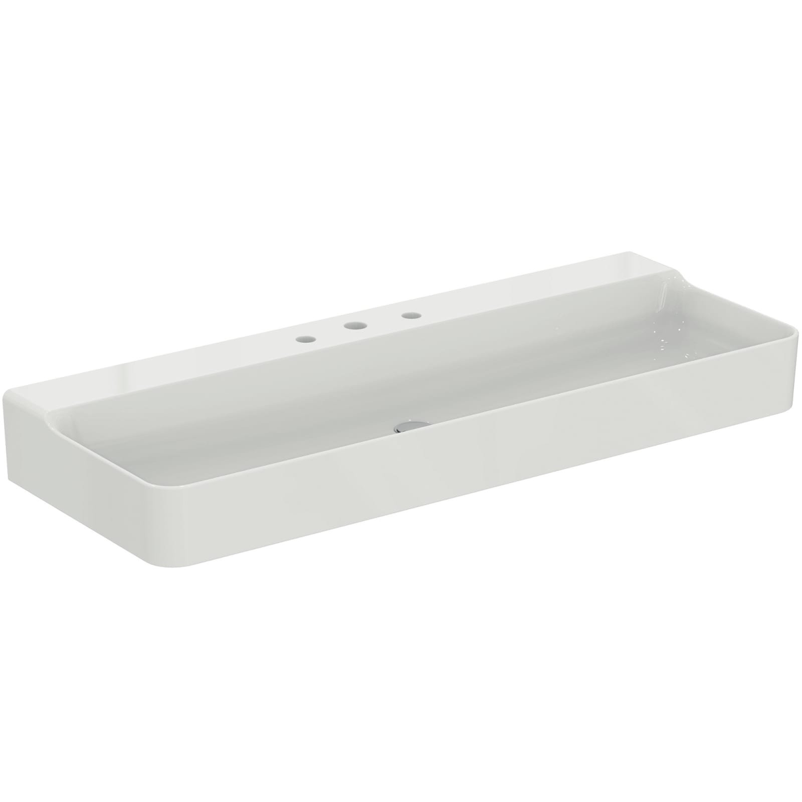 CONCA | WASTAFEL 1200X450X145 MM GLANZEND WIT, 3 KG, ZONDER OL (GESL)