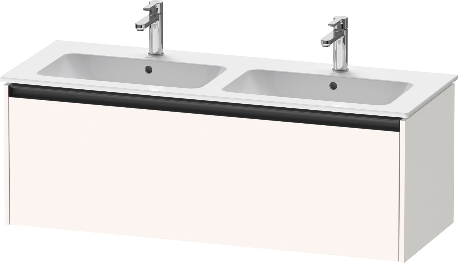 Duravit Ketho.2 Wastafelonderbouw hangend, Wit Supermat, rechthoekig, aantal grote lades: 1 – K25066084840000