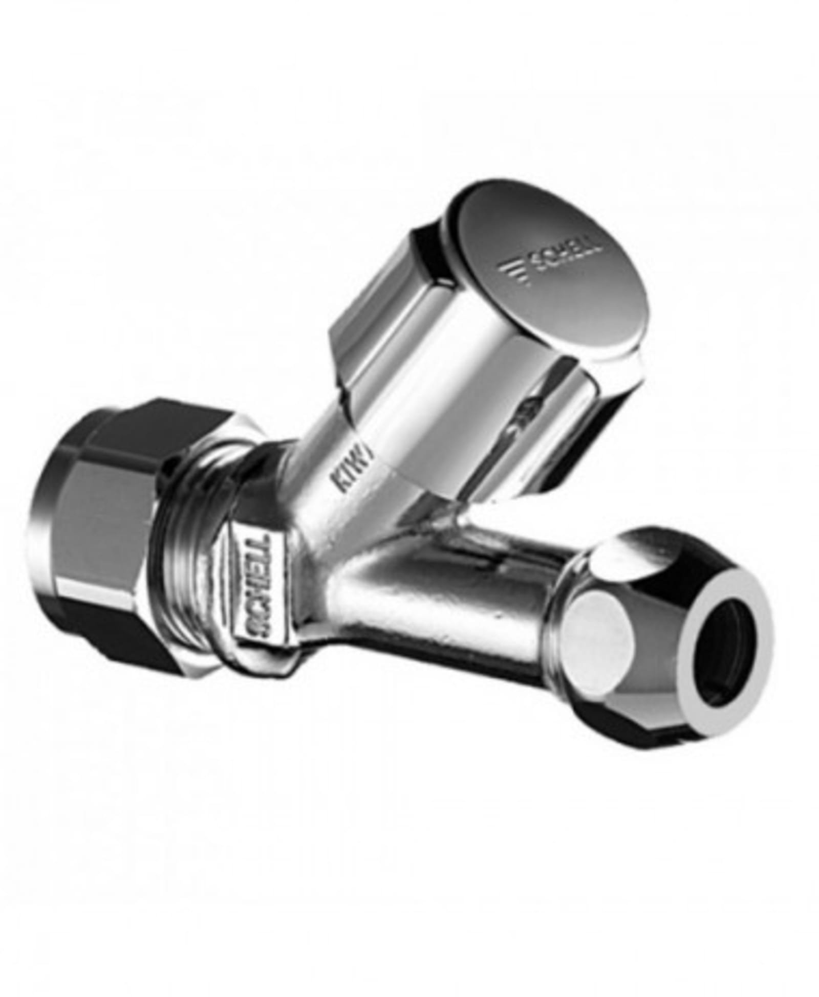 Schell stopkraan t.b.v. duoblok 10 - 12 knel chroom