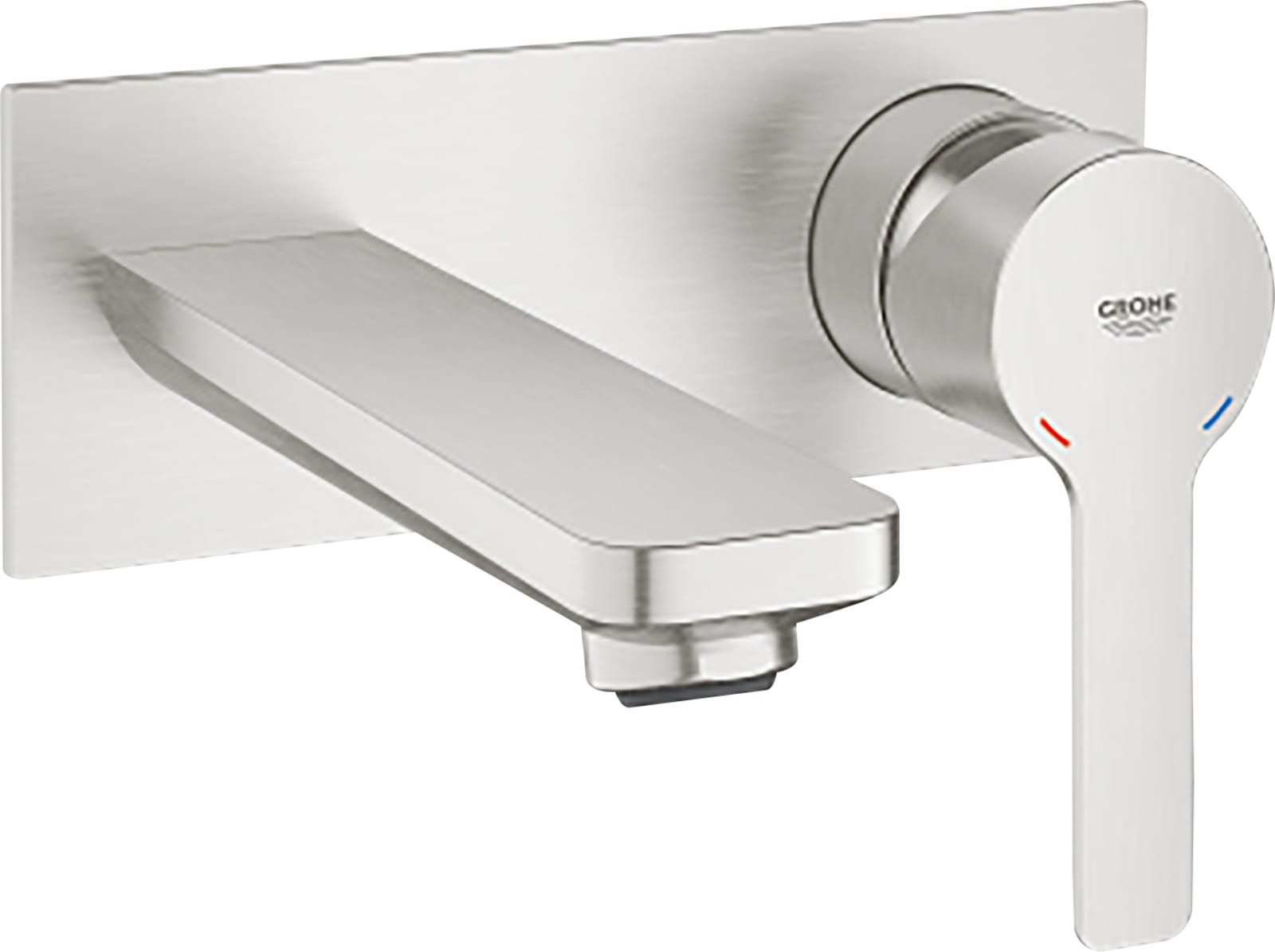 Grohe Lineare New, Inbouwmengkraan afbouwdeel, M-size, wand, eengreeps, 2-gats, G1/2", 149mm voorsprong uitloop, vast, supersteel
