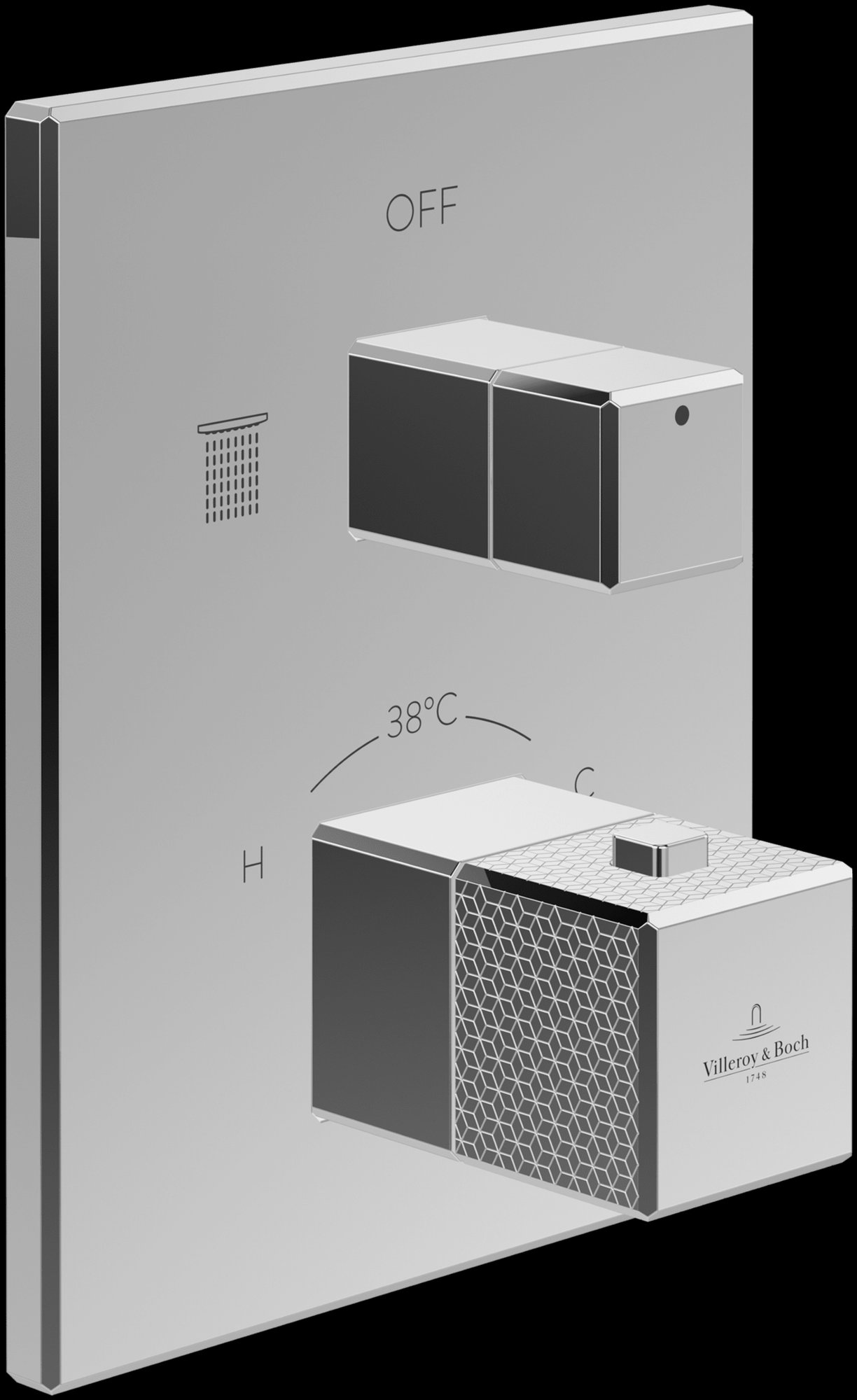 Mettlach Inbouwtherm m 2weg stopkraan TVS12600300061