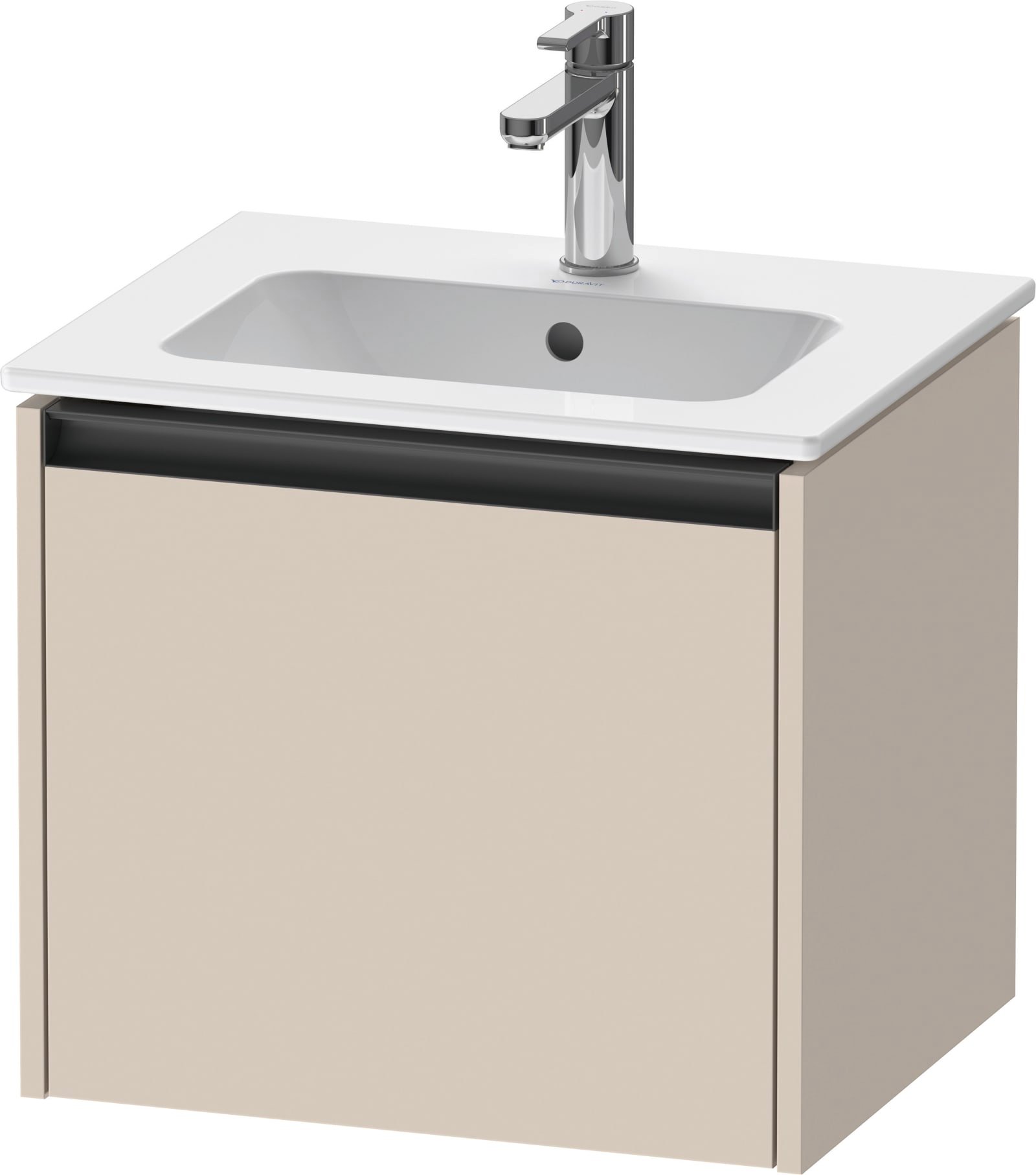 Duravit Ketho.2 Wastafelonderbouw hangend, Taupe Supermat, rechthoekig, aantal grote lades: 1 – K25061083830000