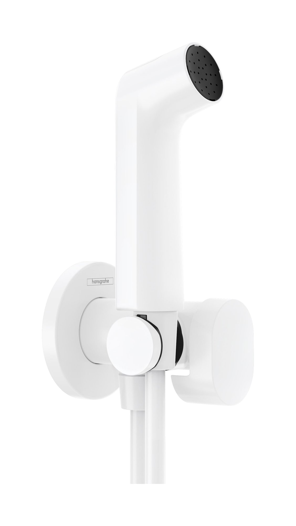 Hansgrohe Bidette handdouche 1jet S EcoSmart+ voor koud water met douchehouder en doucheslang 125cm, mat wit (1200614409)