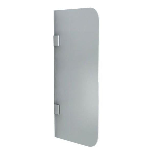 ALONI SCHEIDINGSWAND VOOR URINOIR - 400 X 900MM - CHROOM - MAT GLAS