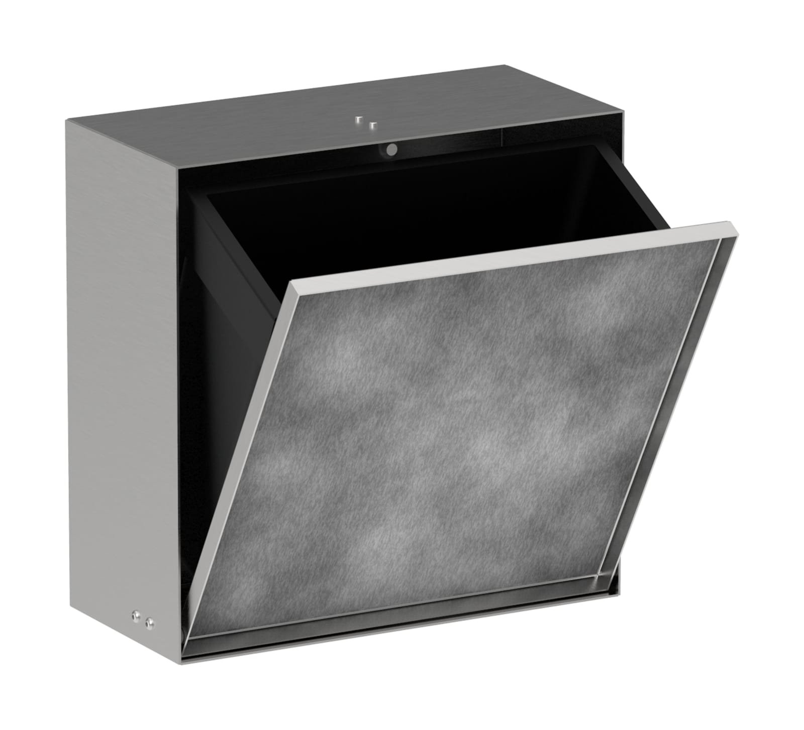Hansgrohe XtraStoris Rock inbouw afvalemmer met betegelbare deur 300/300/140 Brushed Stainless Steel