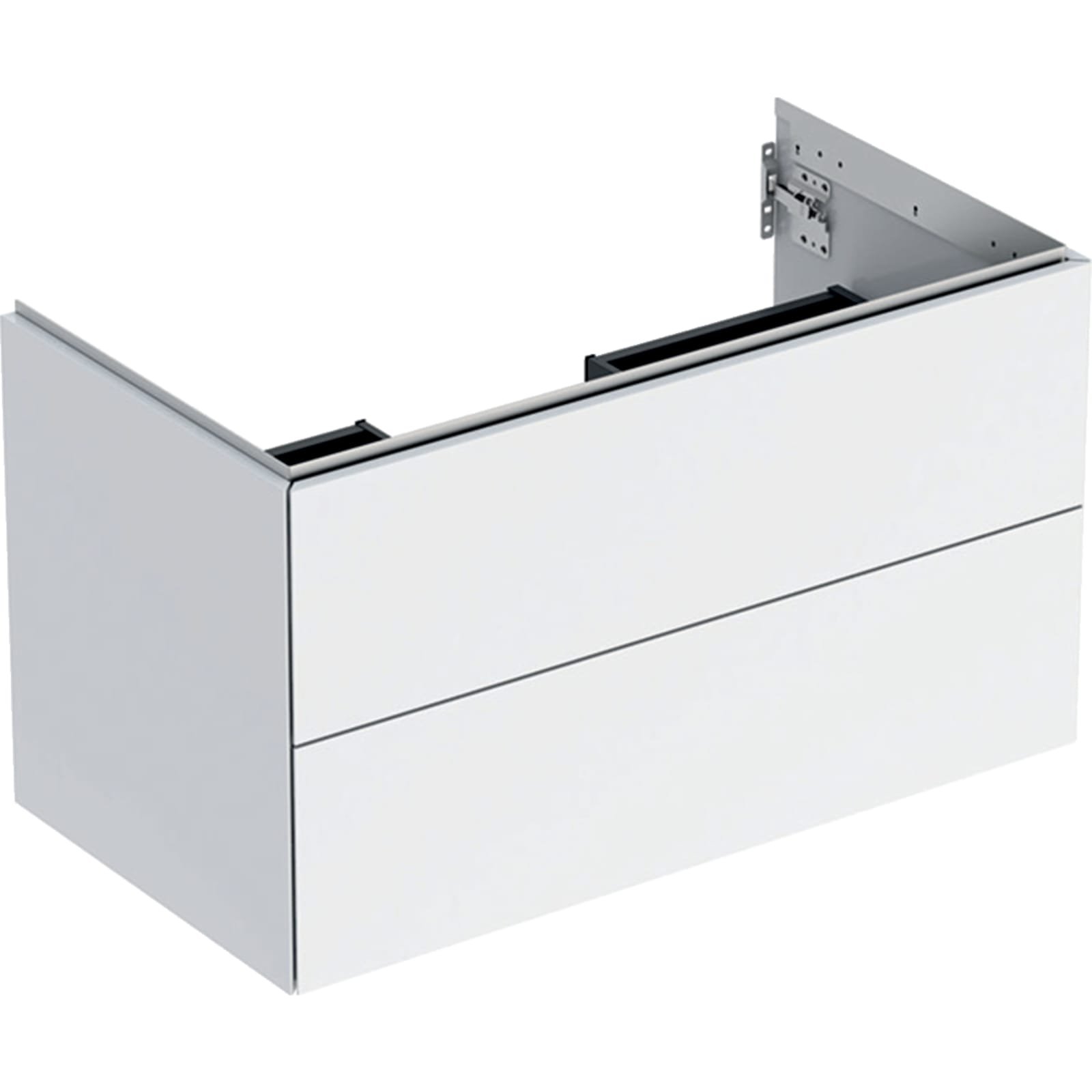 Geberit ONE wastafel onderkast twee laden 120cm zandgrijs hoogglans