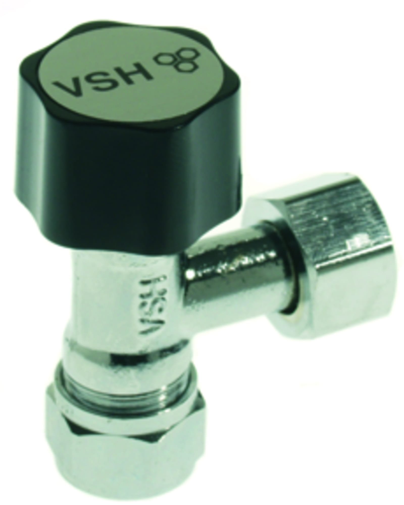 Solar hoekstopkraan 12mm knel x 3/8" binnendraad, chroom