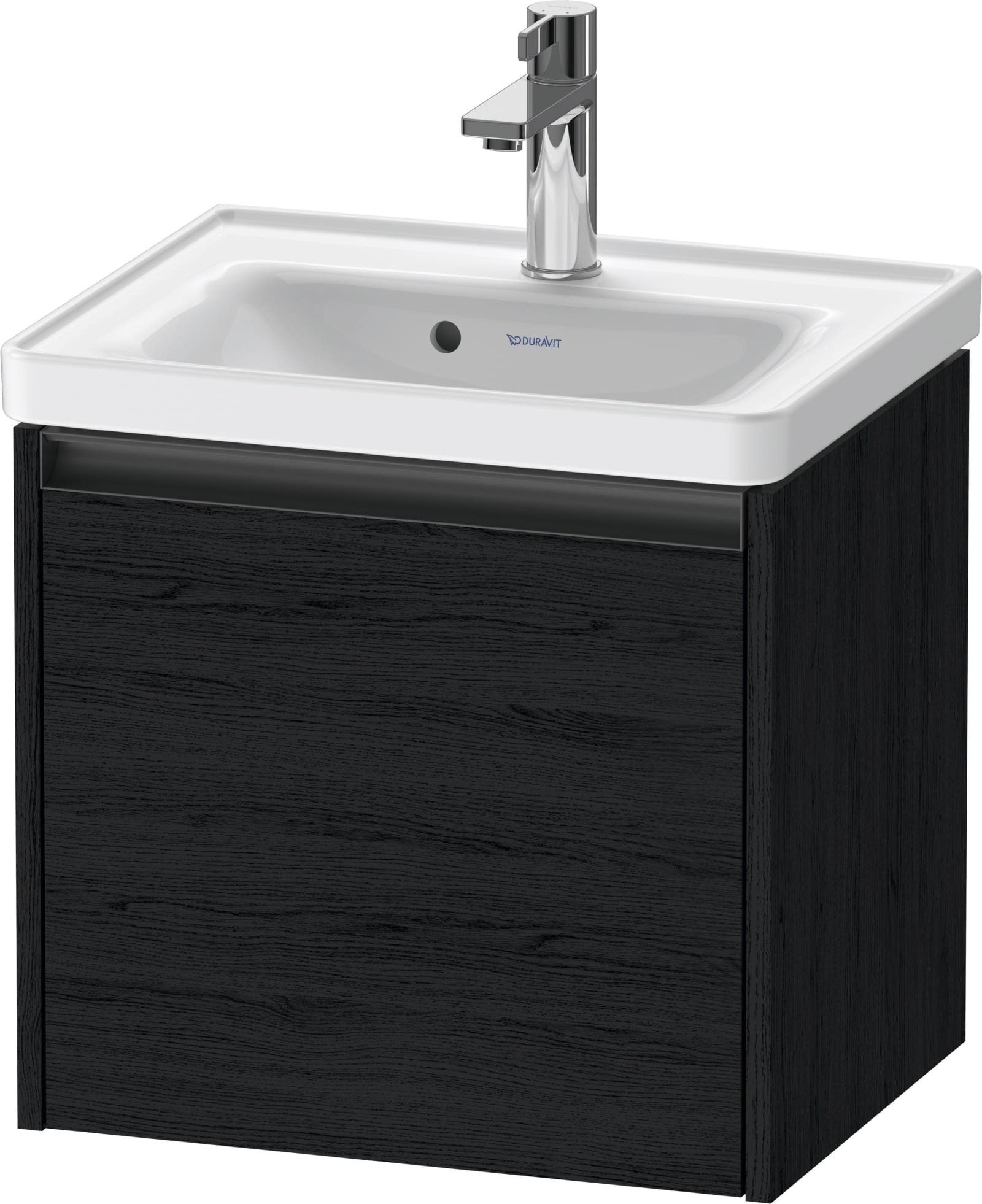 Duravit Ketho.2 Wastafelonderbouw hangend, Eiken zwart Mat, rechthoekig, aantal grote lades: 1 – K25080016160000
