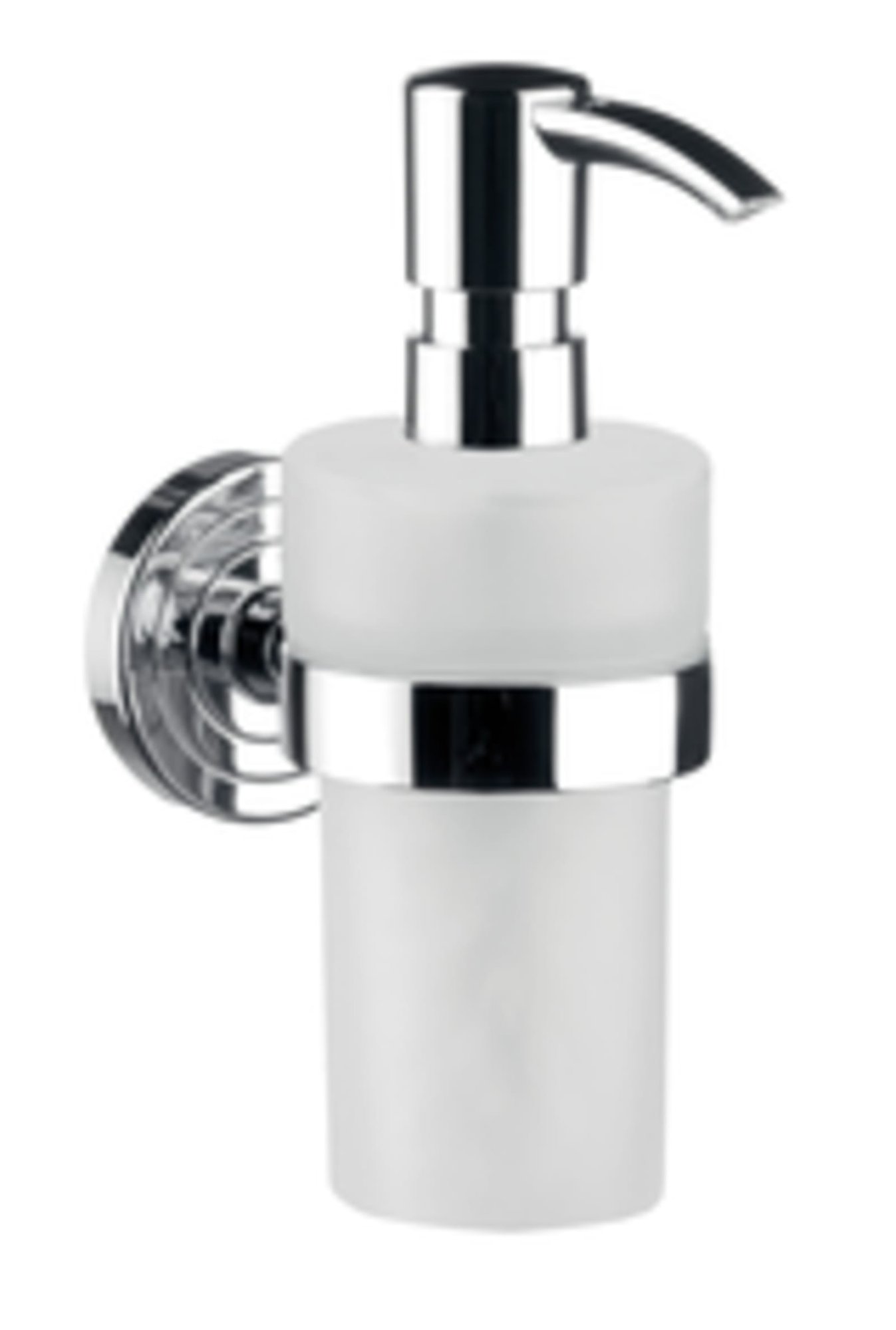 Emco Polo zeepdispenser met kunststof pomp en kunststof dispenser wit/chroom