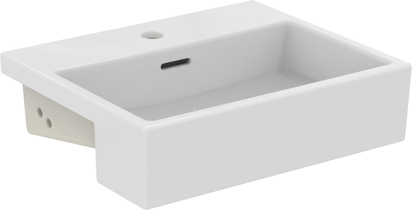 EXTRA | HALFINBOUWWASTAFEL 500X420X145 MM GL WIT, 1 KG, MET OL