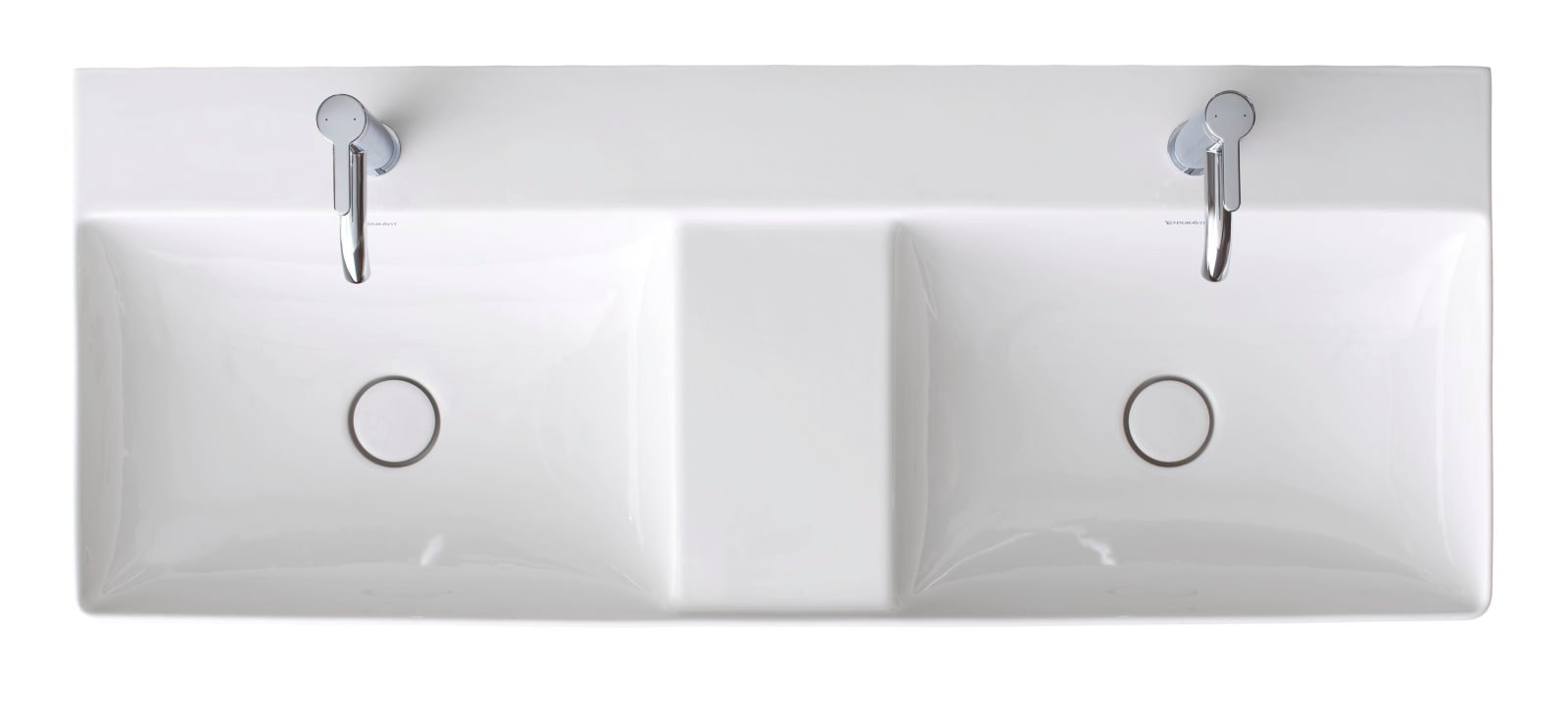 Duravit DuraSquare Wastafel 1200 mm Wit Hoogglans, kraanvlak, aantal kraangaten per wasplaats: 1, geslepen – 2353120071