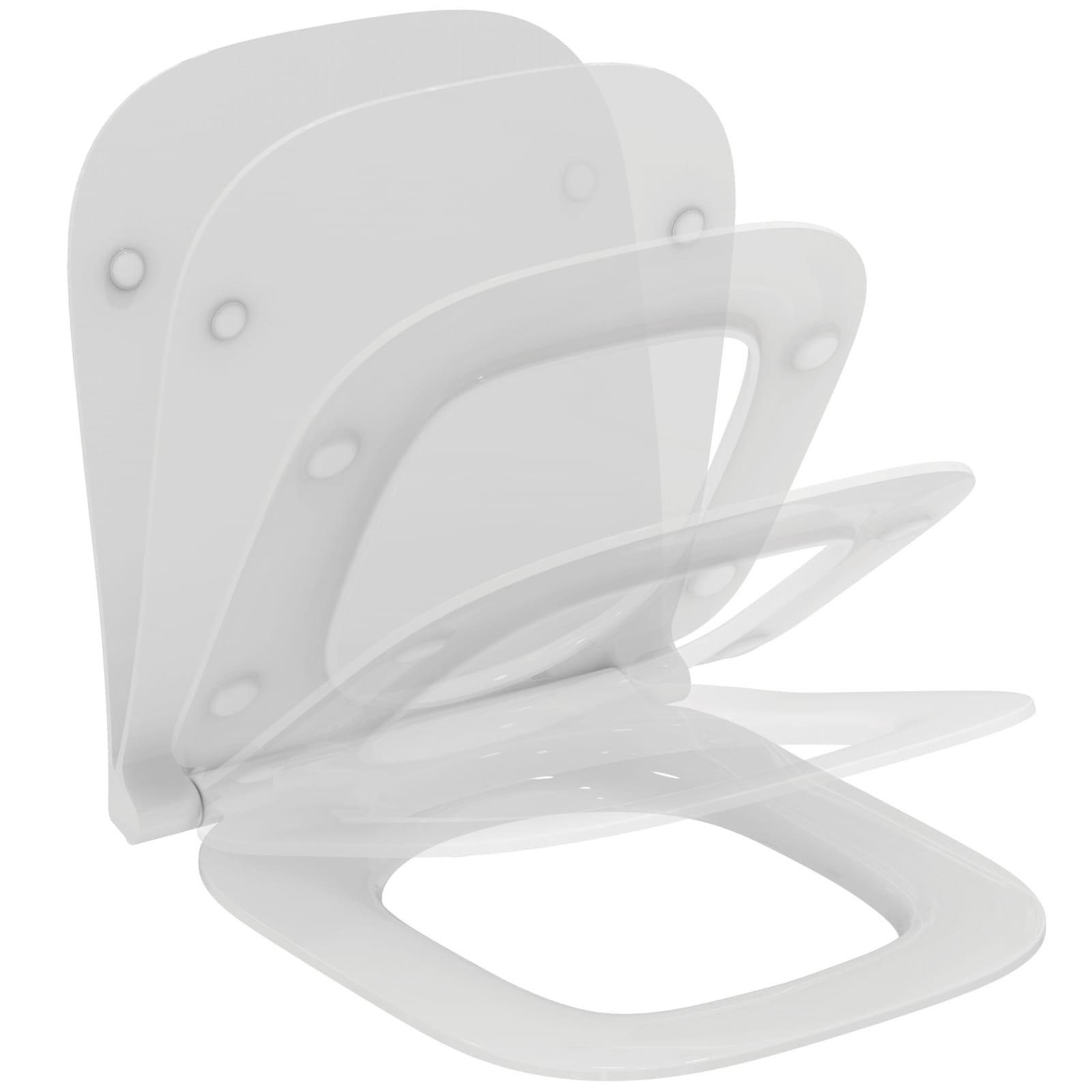 I.LIFE S | CLOSETZITTING SANDWICH 360X410X50 MM GLANZEND WIT | SOFTCL