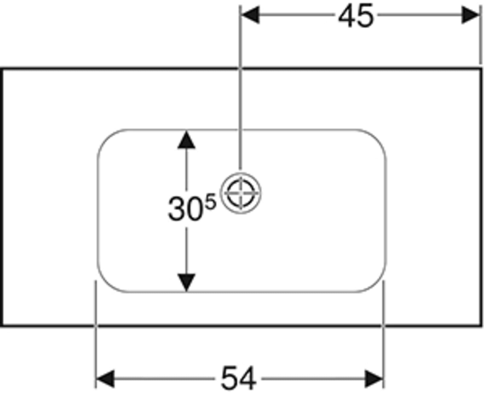 Geberit iCon Light wastafel 90x48cm zonder kraangat en zonder overloop, met afleg, wit