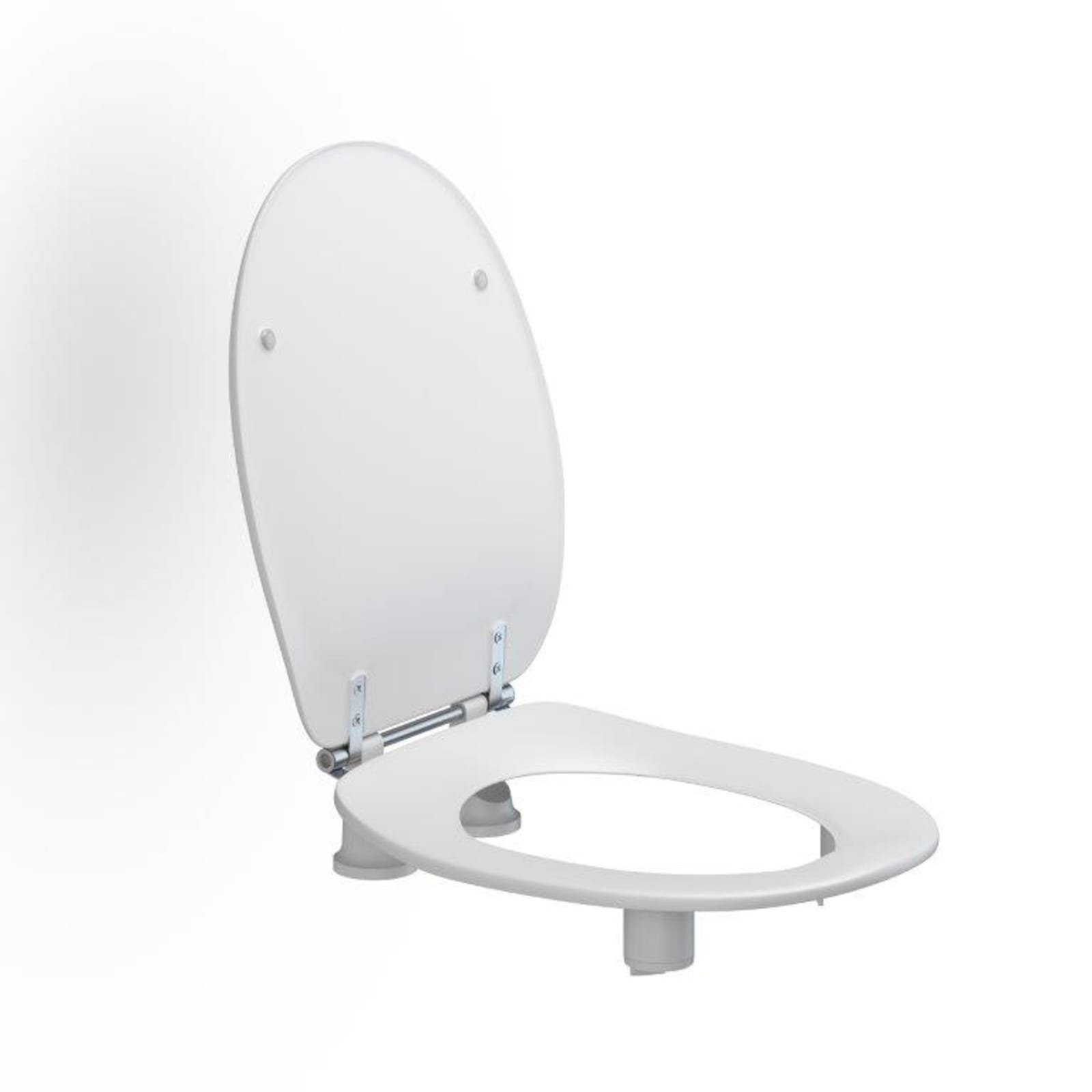 Pressalit Dania toiletzitting 5cm met deksel met spatscherm, wit