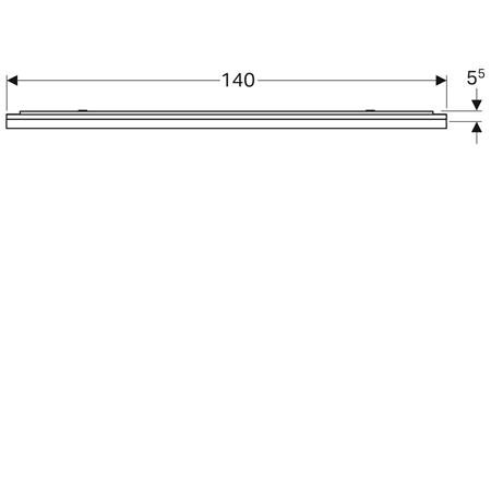 Geberit Xeno2, Spiegel, wand, met indirecte verlichting, 1400 x 710 x 55mm (BxHxD), zilver glas (met bevestigingsmateriaal)