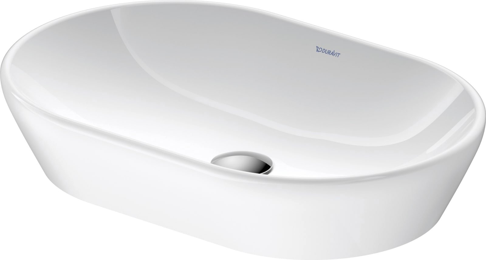 Duravit D-Neo opzetwastafel 600 mm, geen kraangaten, geslepen, hoogglans wit