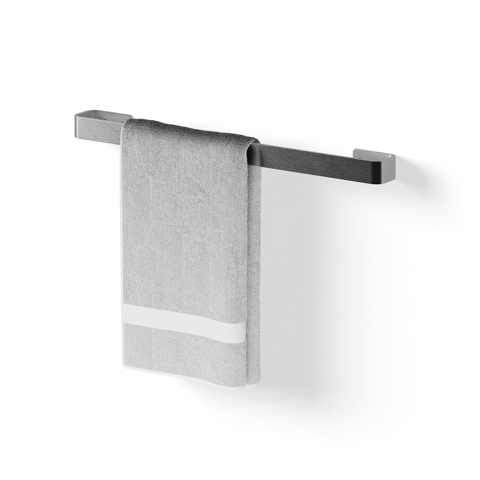 LoooX Dry Curved handdoekhouder, 50 x 5 cm, afwerking brushed stainless steel