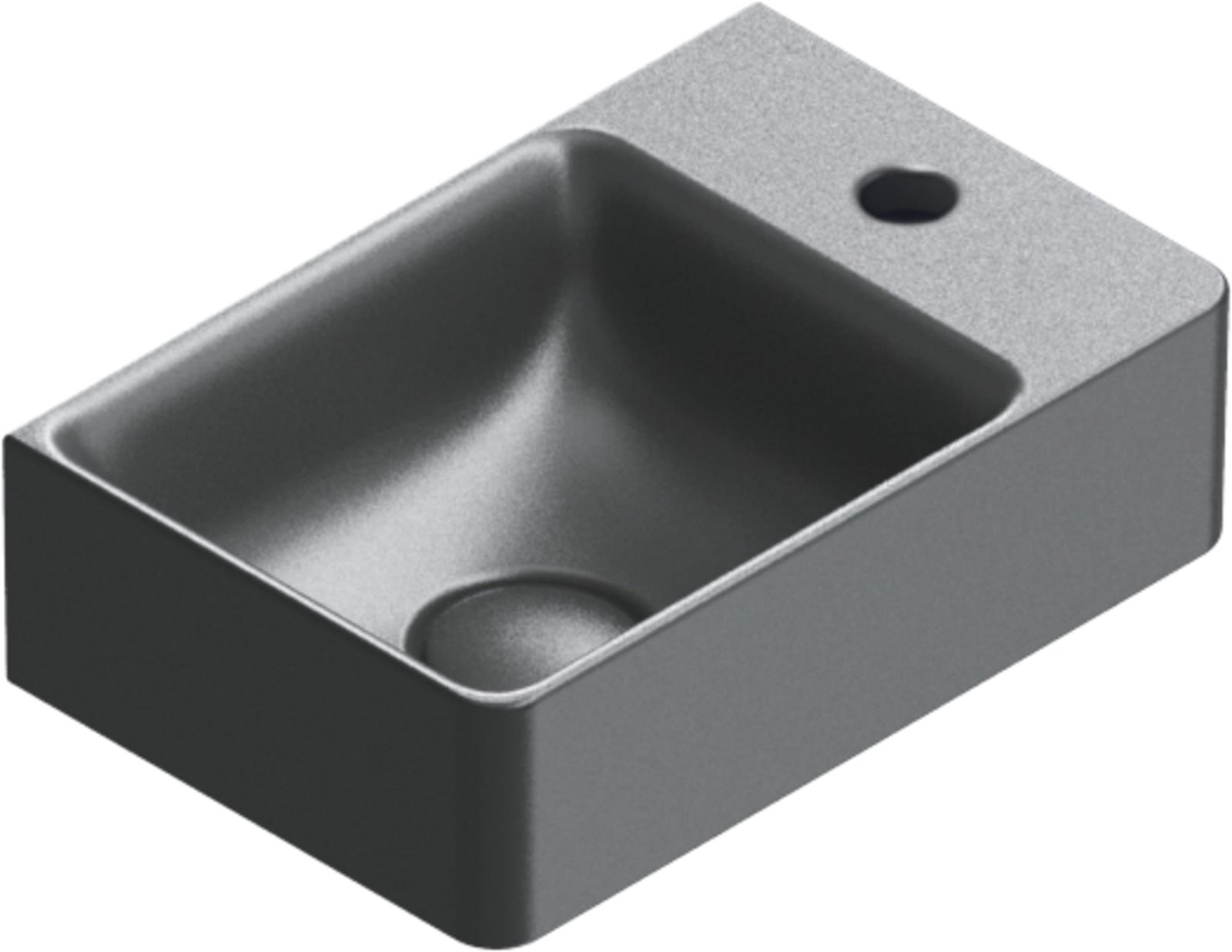 Catalano Elice Waskom L 35X23 Th S Black, Minuta collection Mat zwart