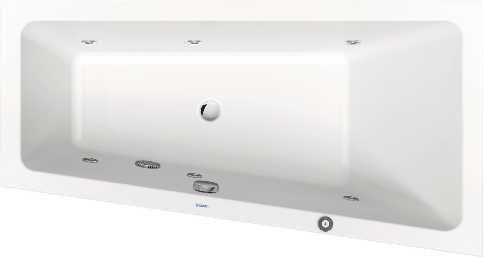 Duravit Duravit No.1 Whirlbad  1500x800 mm Wit, Jet Project, Inbouw, materiaal: Sanitair acryl, trapeziumvormig, aantal rugsteunen: (1201044826)