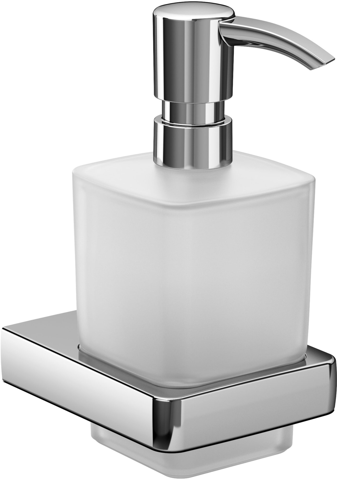 Emco Trend zeepdispenser gesatineerd glas, chroom