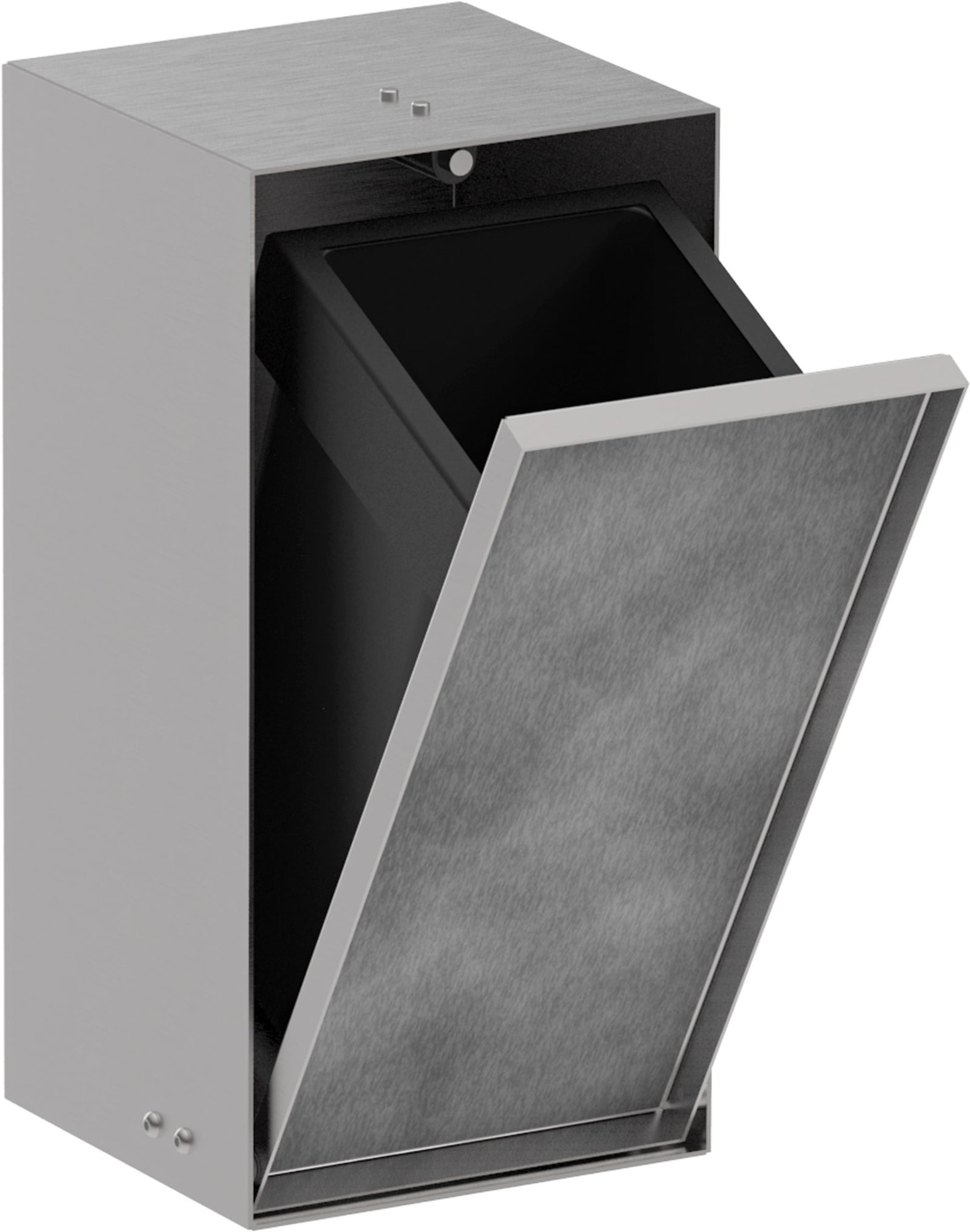 Hansgrohe XtraStoris Rock inbouw afvalemmer met betegelbare deur 300/150/140 Brushed Stainless Steel
